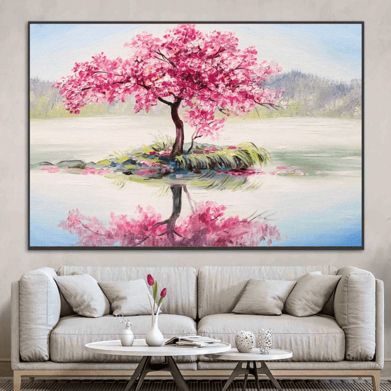 Colectie tablouri canvas - Flori: Tabloul este printat direct pe panza de inalta calitate, avand ca tema flori. Poate fi montat pe un sasiu optional pentru inramare.