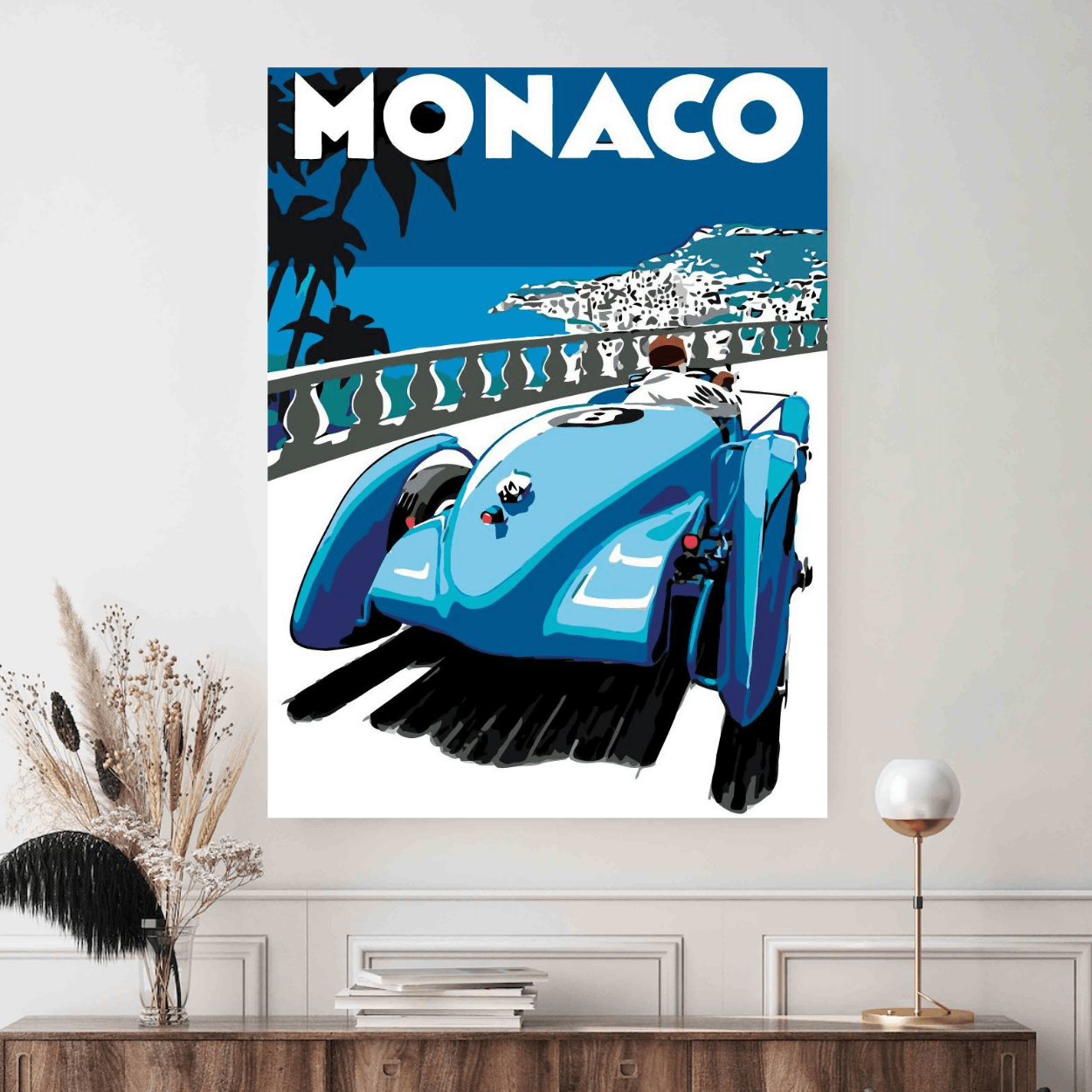 Colectie tablouri pe numere - Masini: Setul include vopsele numerotate, 3 pensule, panza numerotata, agatatoare, imagine de control si pachet pentru impachetat. Optional, poate avea sasiu pentru inramare.