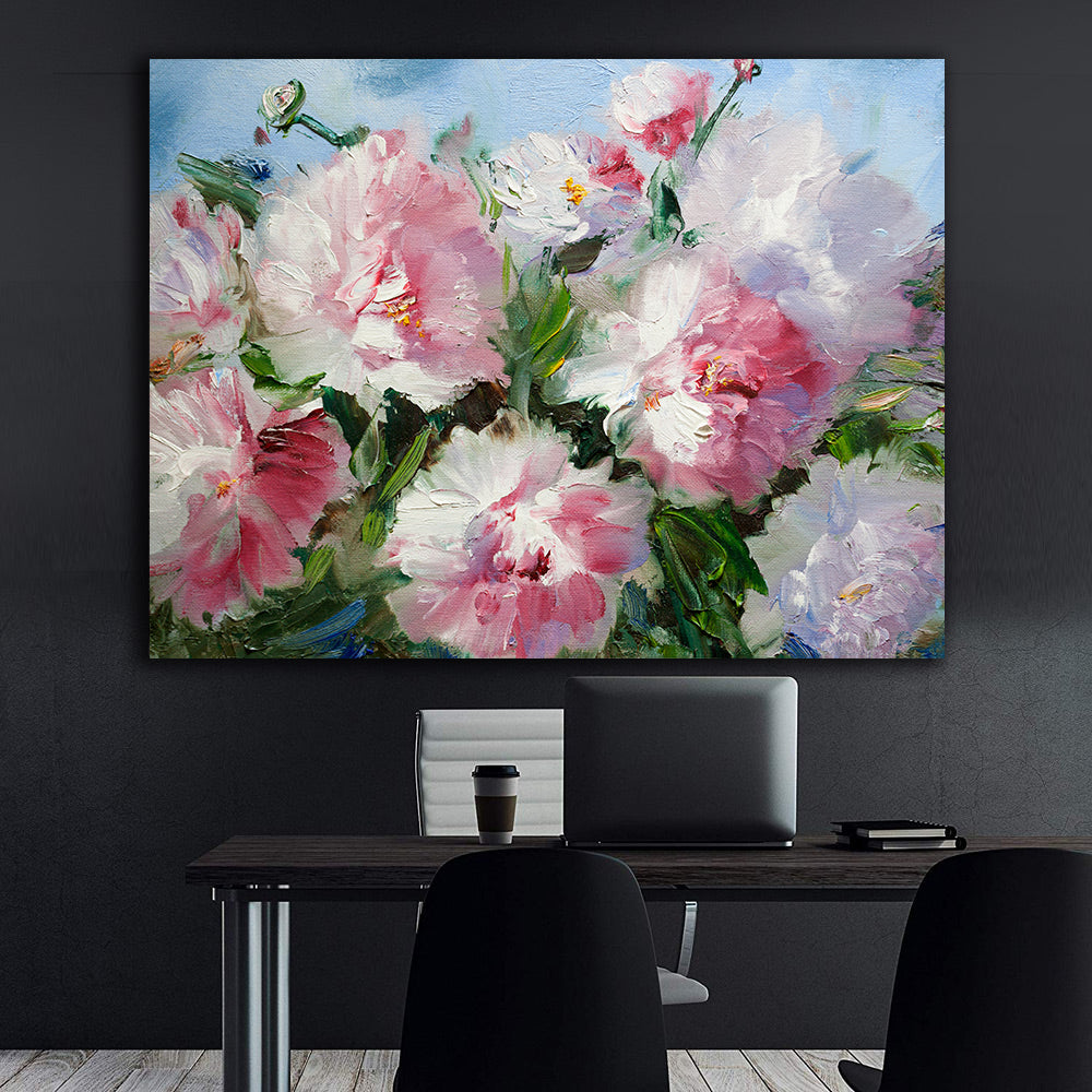 Leinwandbild - Rosa Blumen