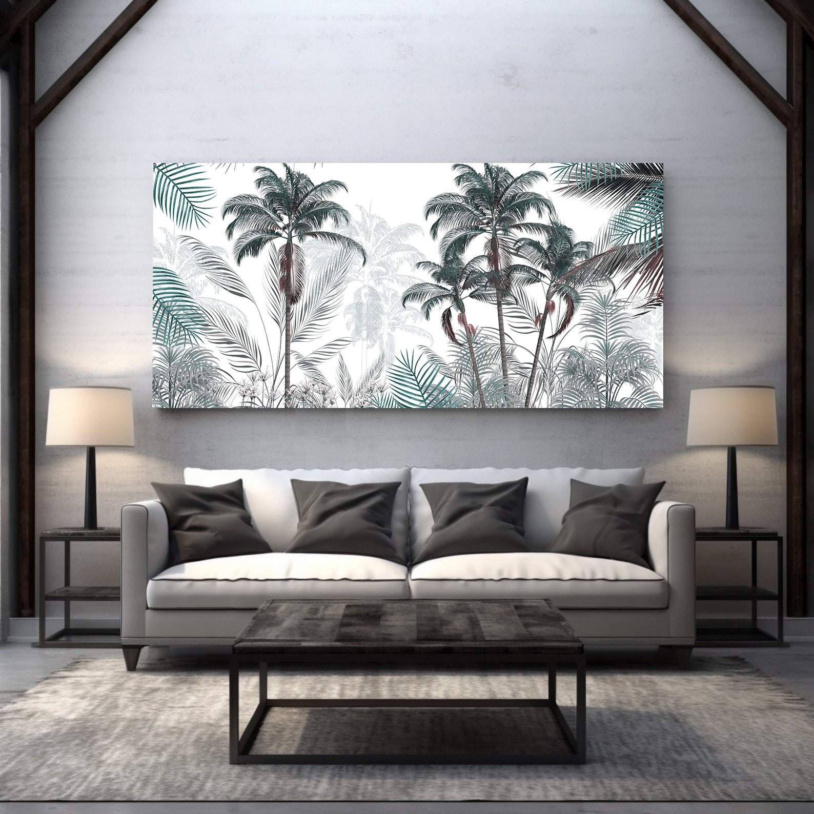 Leinwandbild - Palmenlandschaft