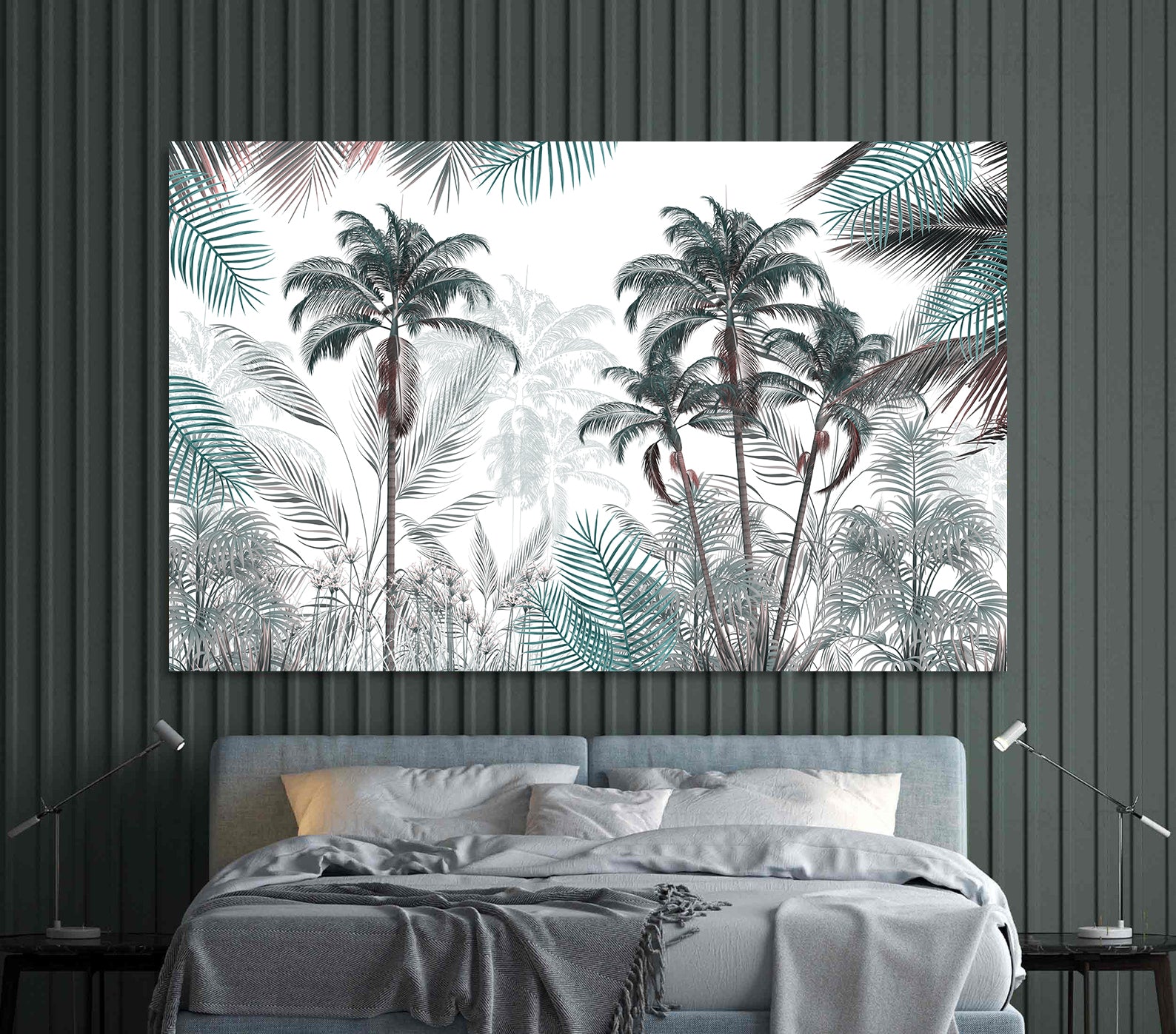 Leinwandbild - Palmenlandschaft