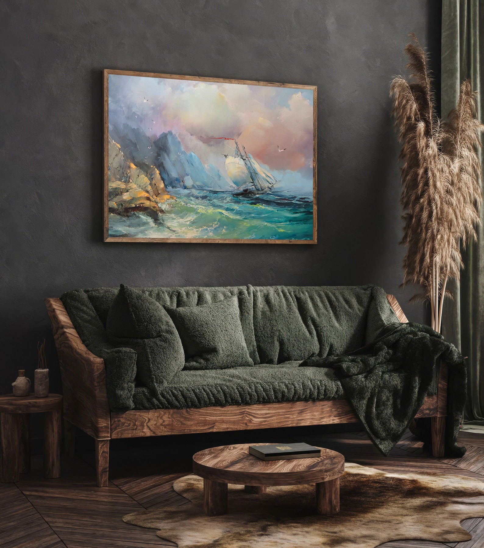 Leinwandbild - Segelboot auf See