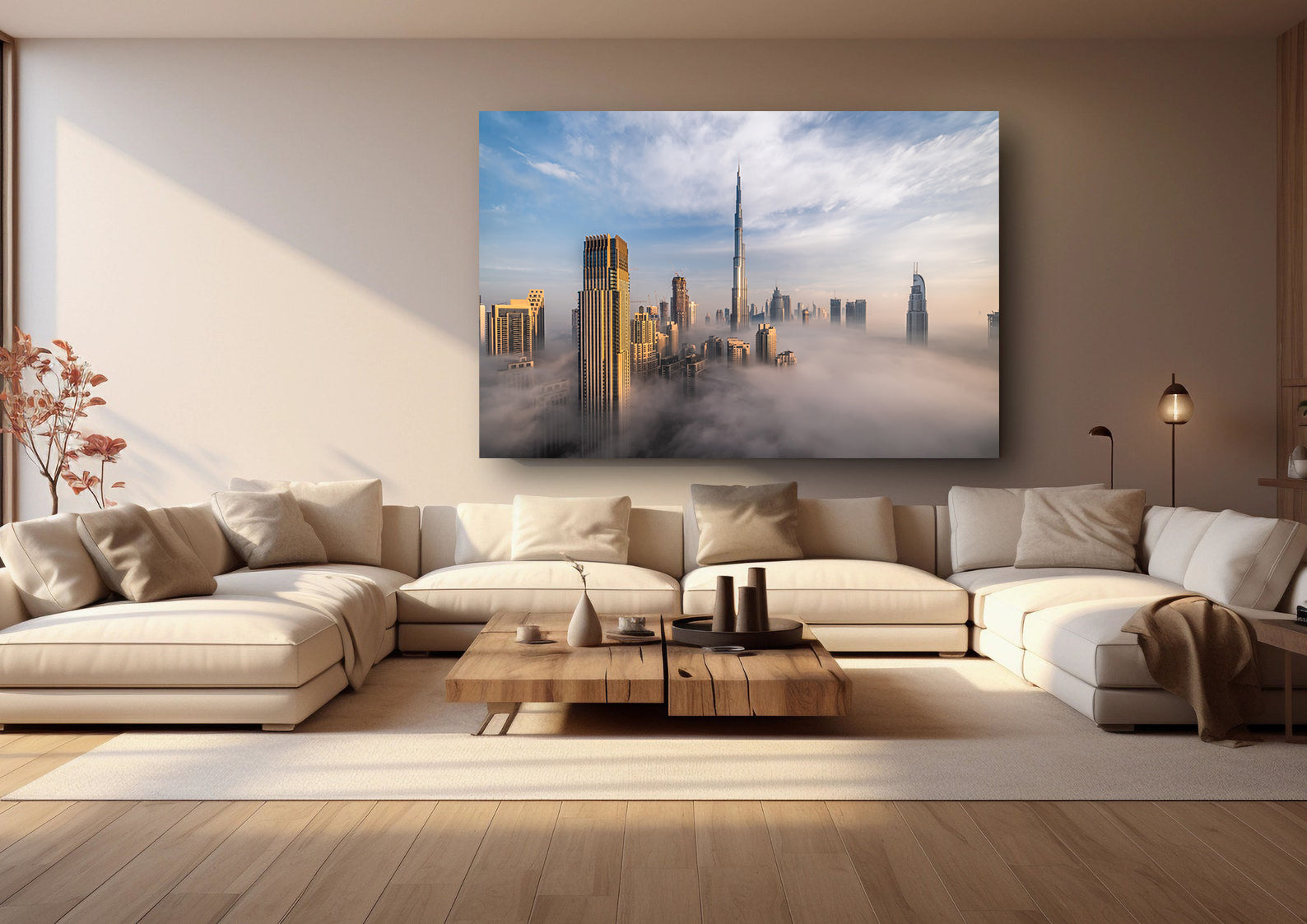 Leinwandbild - Wolkenkratzer Dubai