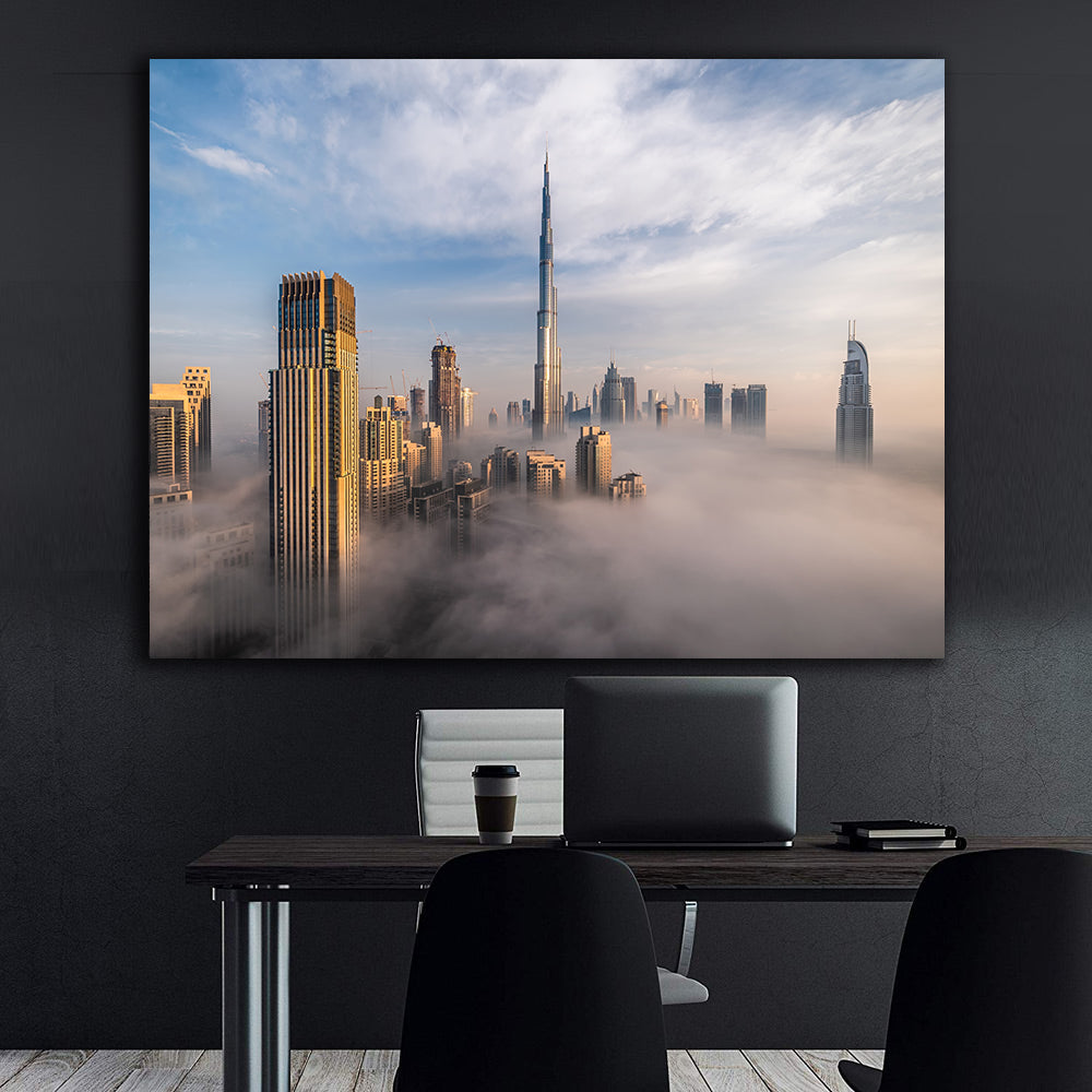 Leinwandbild - Wolkenkratzer Dubai