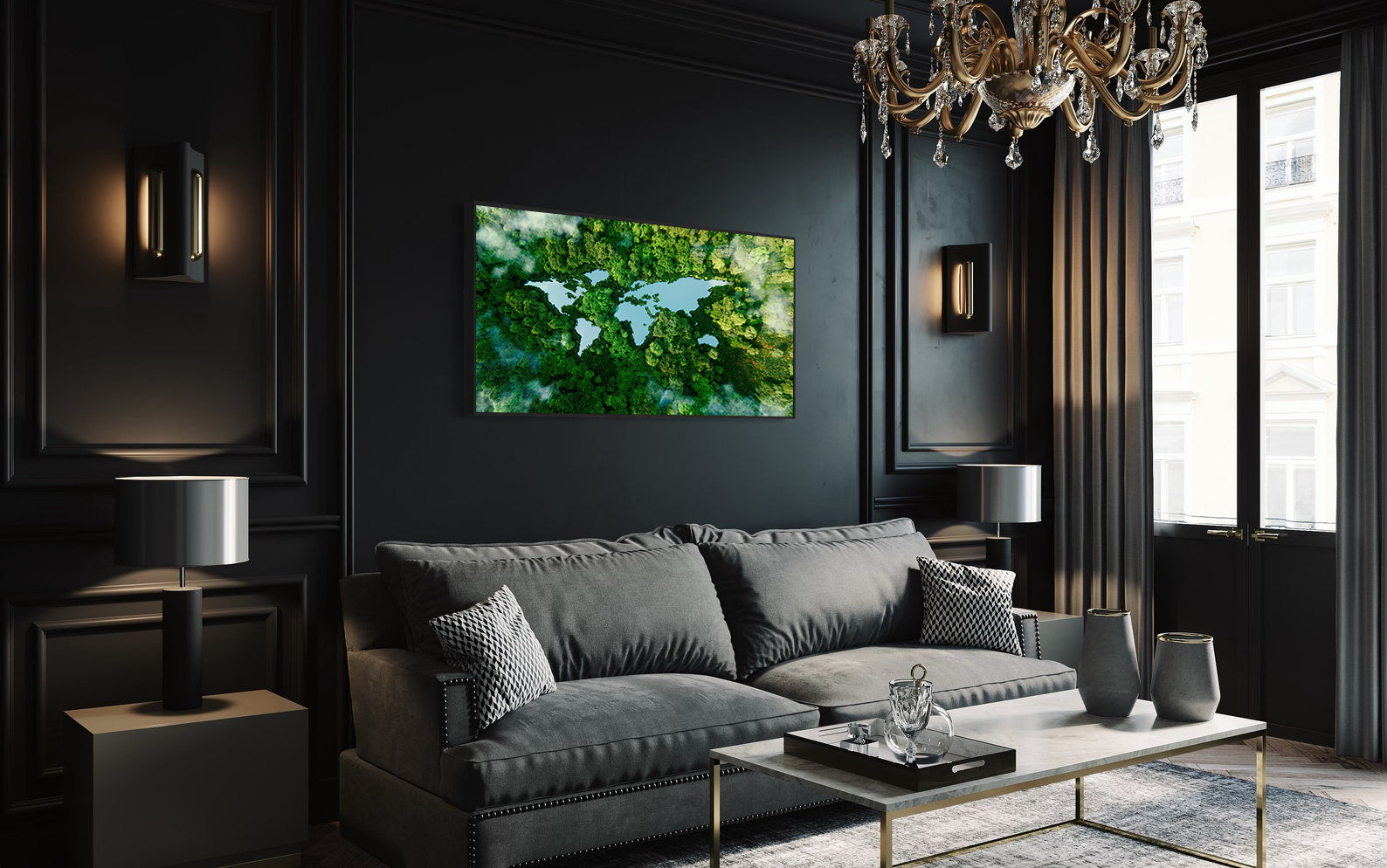 Tablou Canvas - Copaci Verzi Peisaj