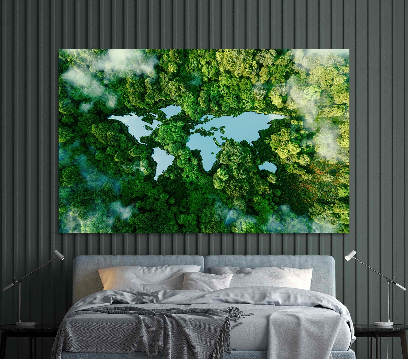 Tablou Canvas - Copaci Verzi Peisaj