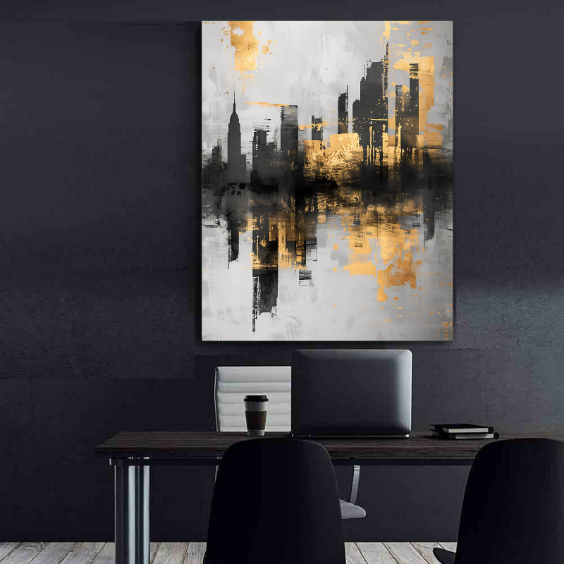 Leinwandgemälde - Abstrakte Stadt