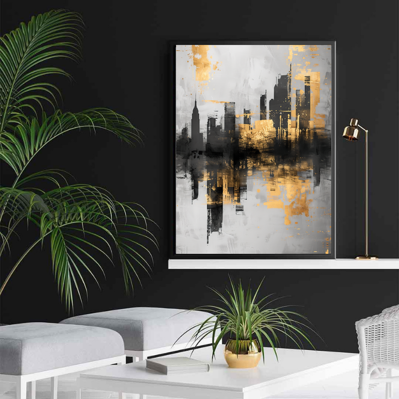 Peinture sur toile - Ville abstraite