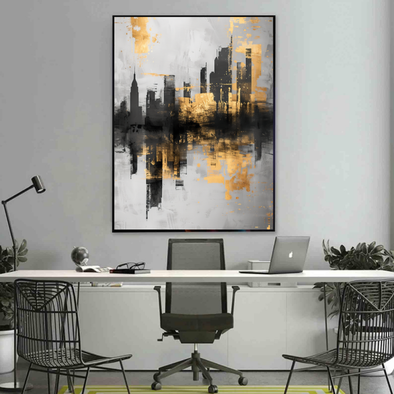 Leinwandgemälde - Abstrakte Stadt
