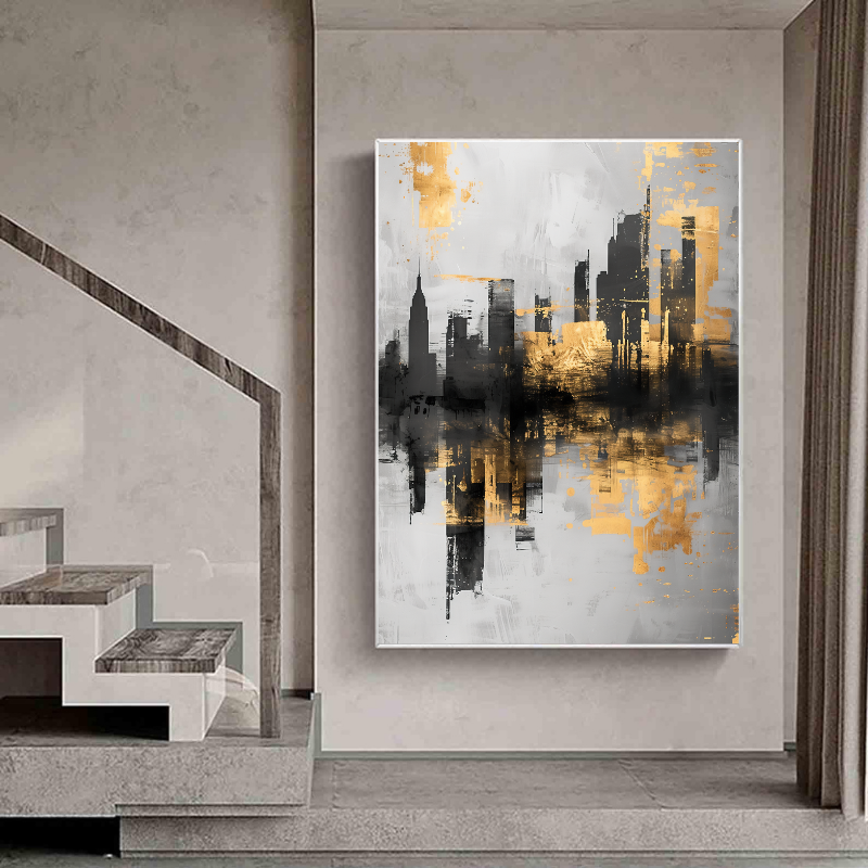 Peinture sur toile - Ville abstraite