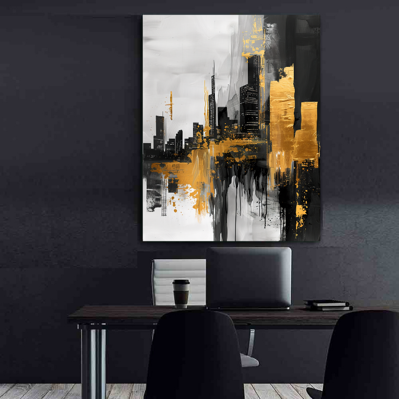 Leinwandgemälde - Abstrakte Stadt