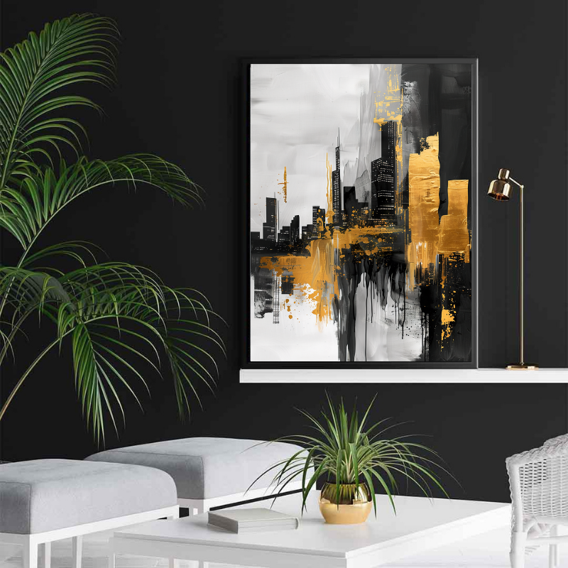 Leinwandgemälde - Abstrakte Stadt