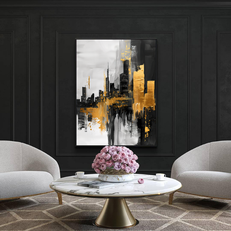 Peinture sur toile - Ville abstraite