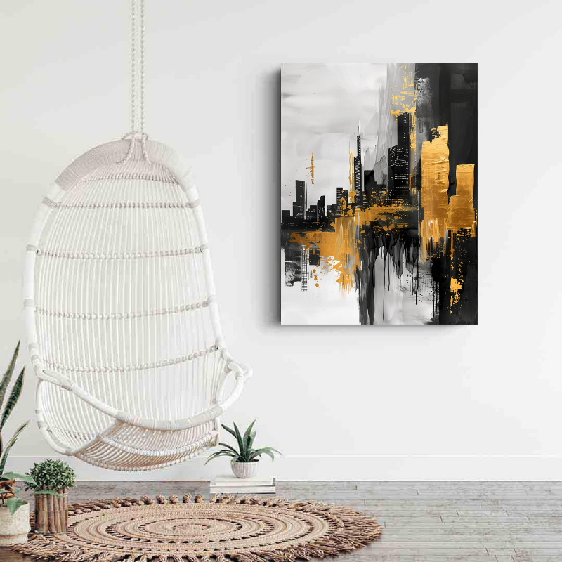 Peinture sur toile - Ville abstraite