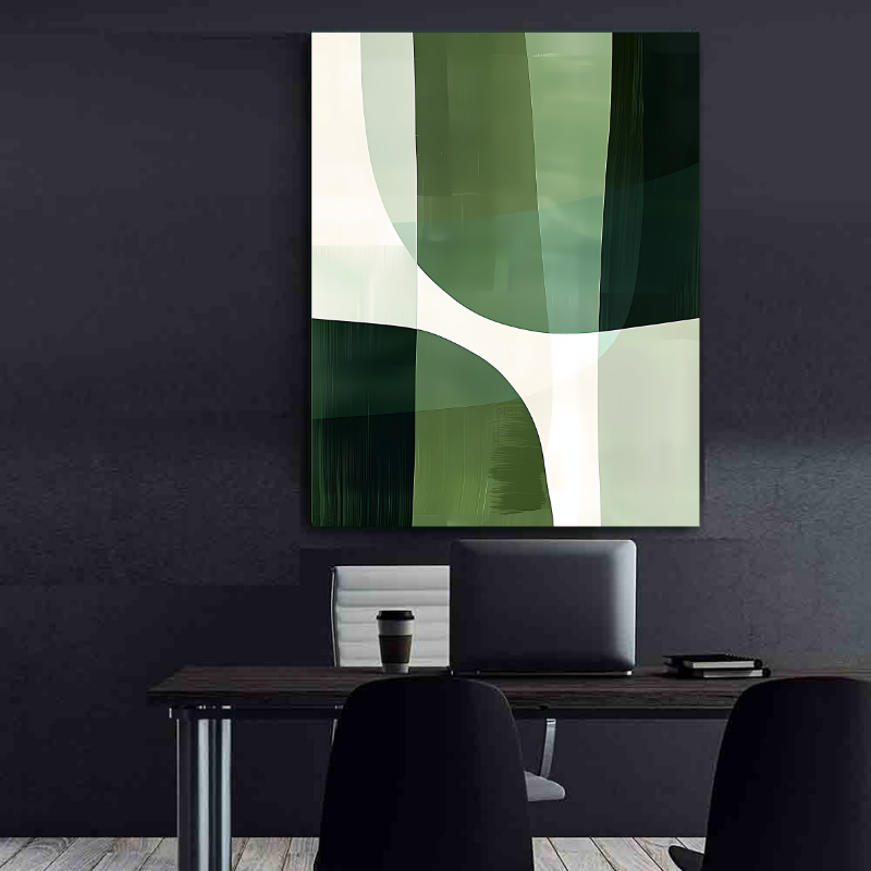 Leinwandgemälde - Grüne abstrakte Kunst
