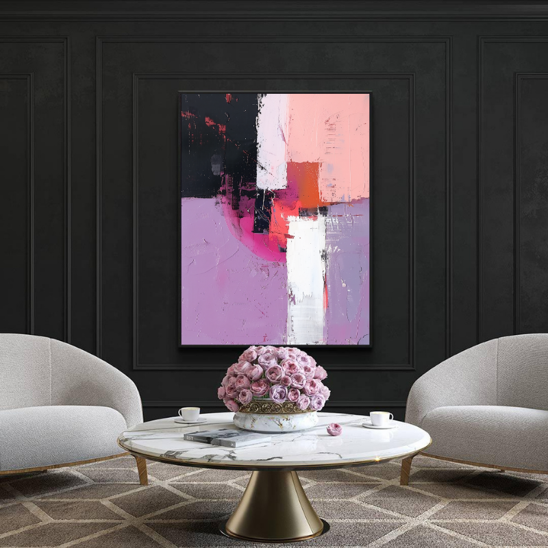 Tablou Canvas - Purple Abstract Art
