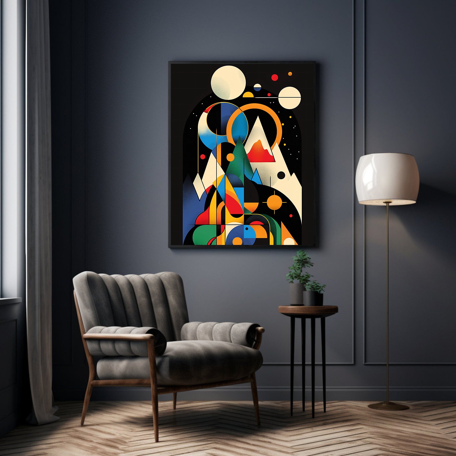 Peinture sur toile – Art géométrique abstrait