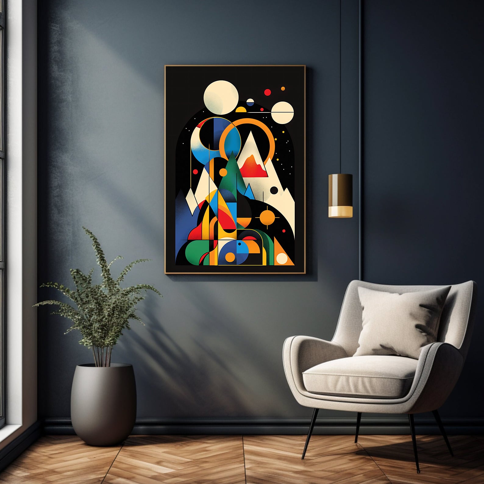 Peinture sur toile – Art géométrique abstrait