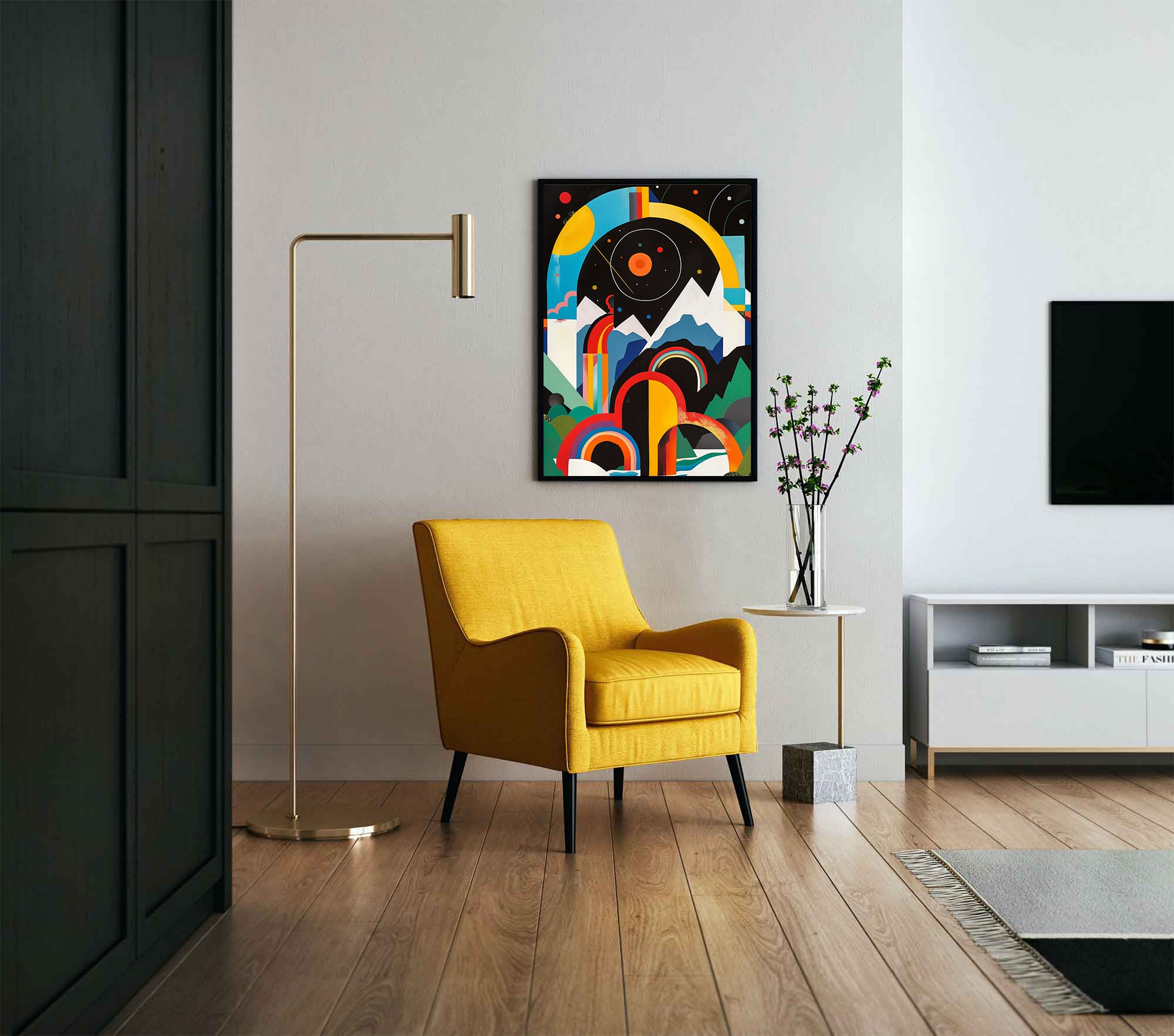 Leinwandgemälde - Abstrakte Geometrie Kunst