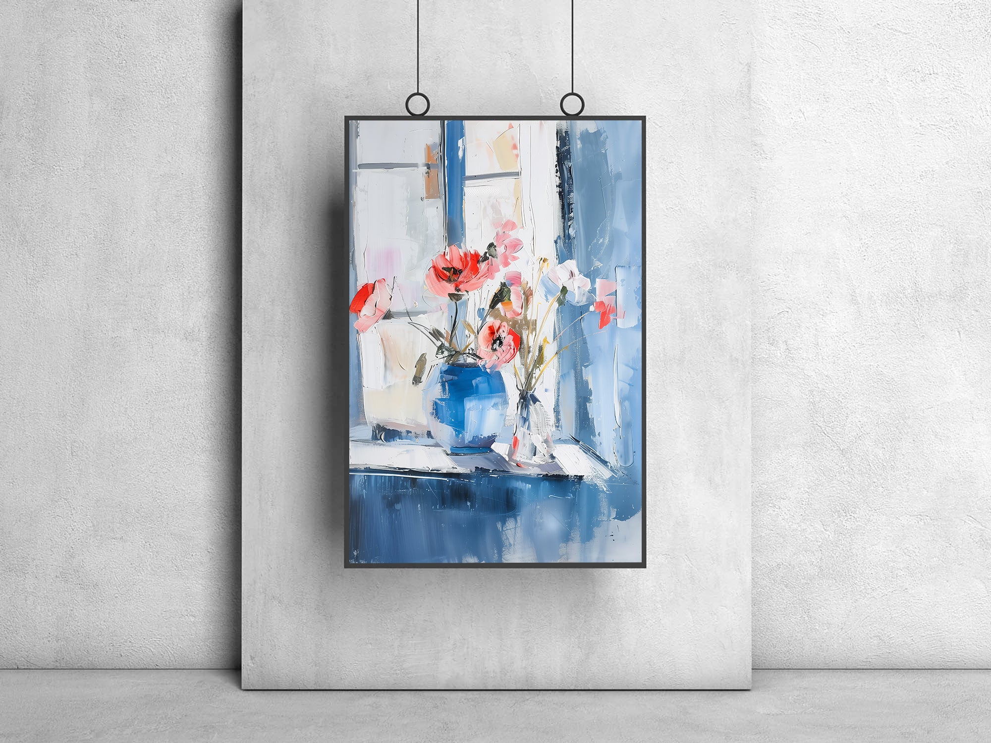 Peinture sur toile - Fleurs dans un vase