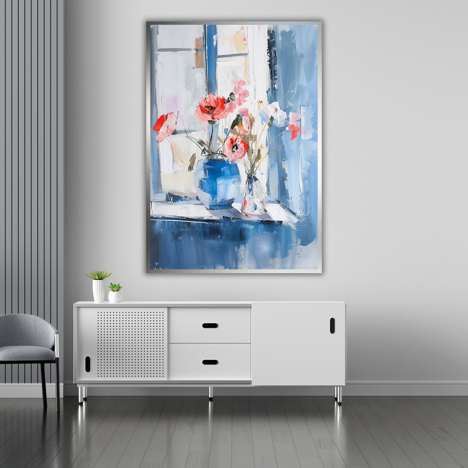 Peinture sur toile - Fleurs dans un vase