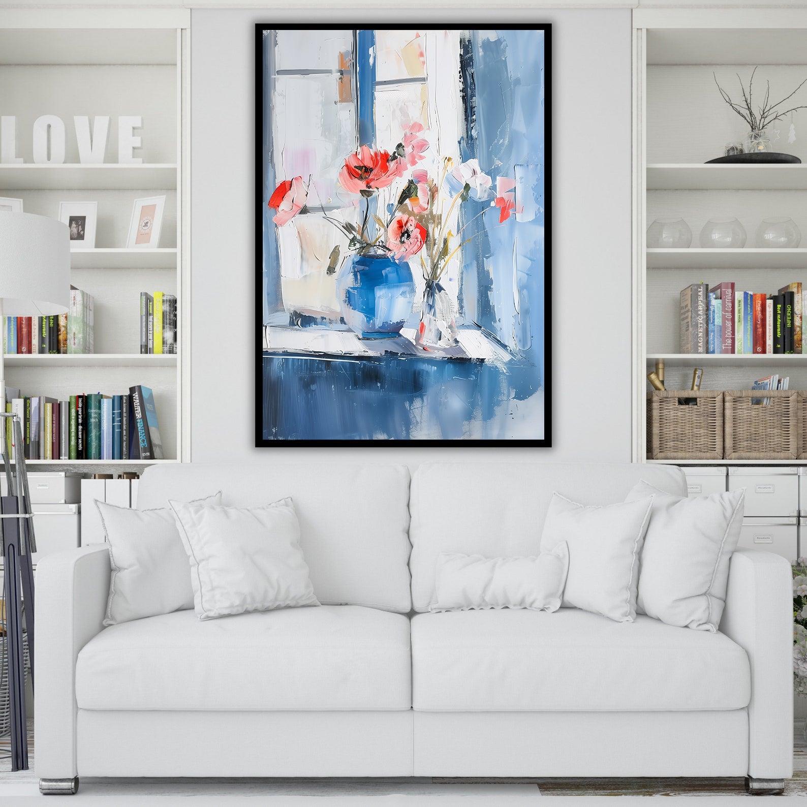 Peinture sur toile - Fleurs dans un vase