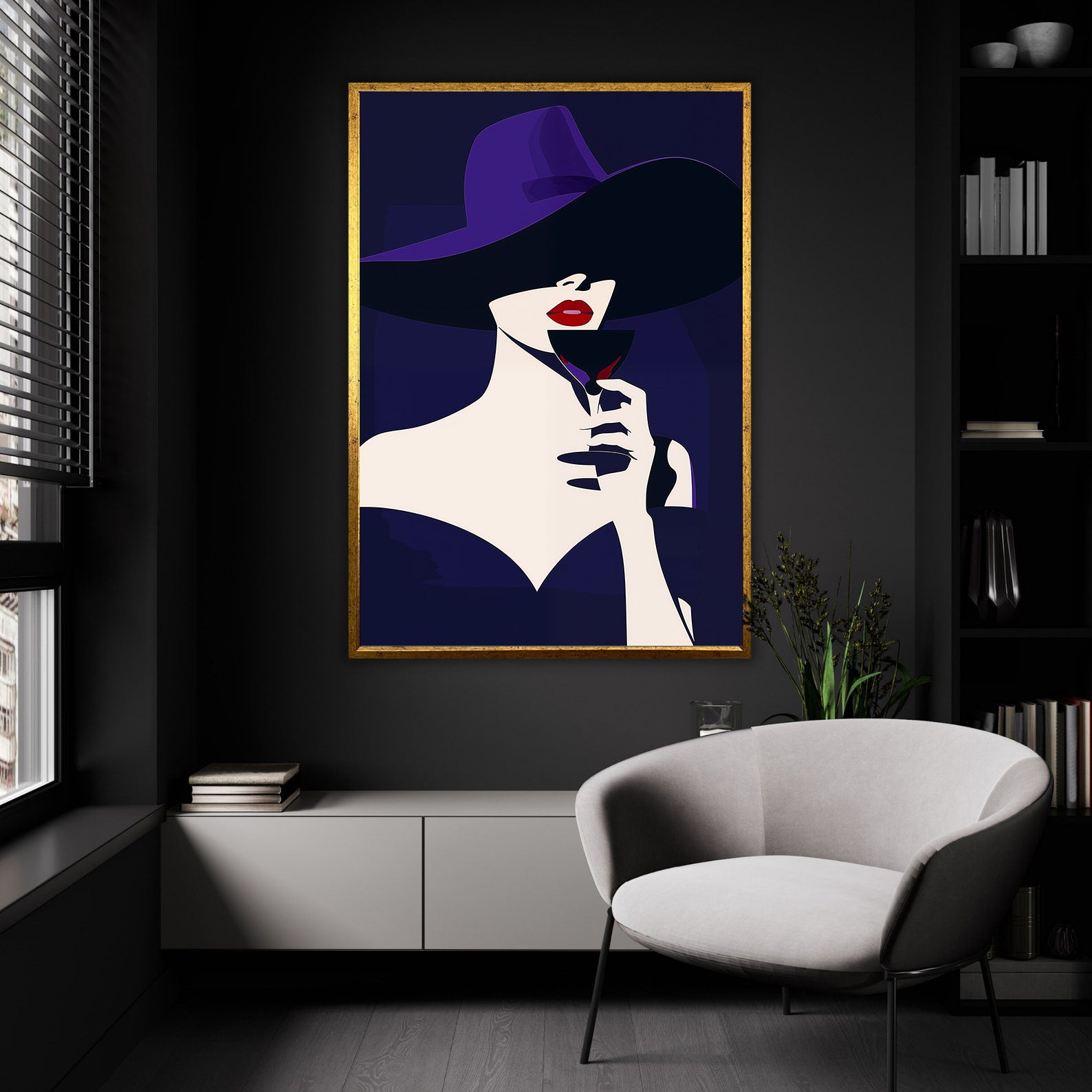 Leinwandgemälde - Rätselhafte Frau