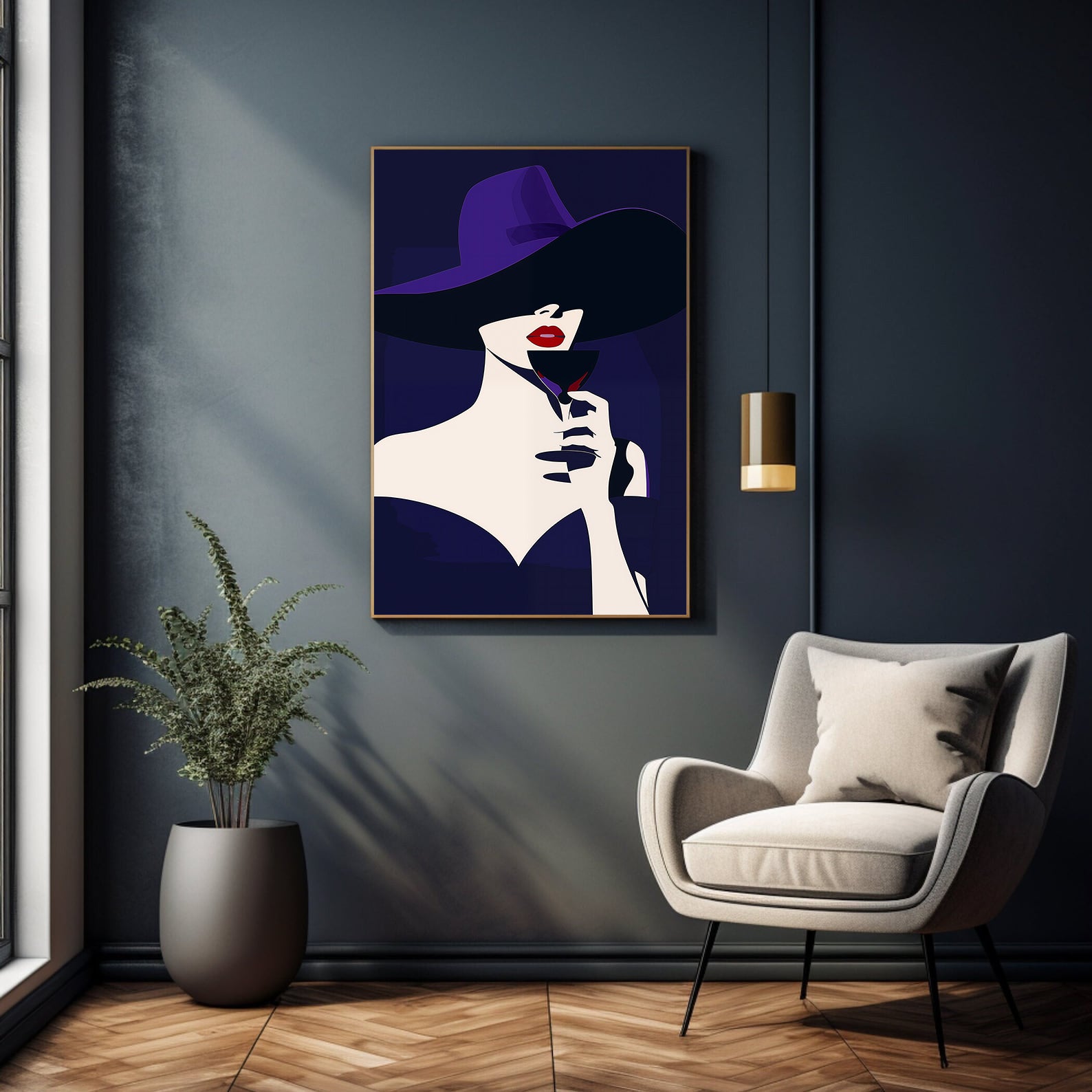 Leinwandgemälde - Rätselhafte Frau