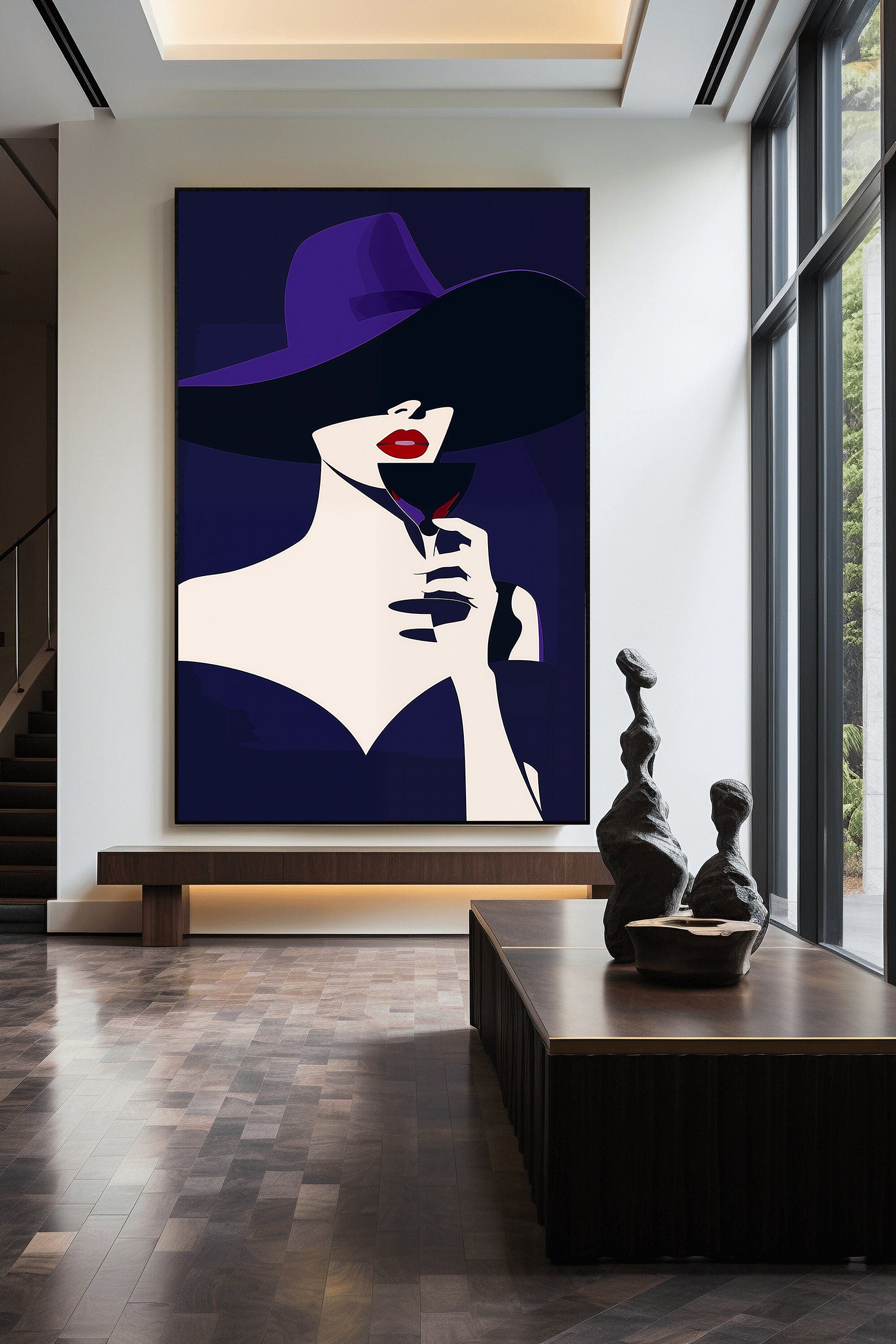 Leinwandgemälde - Rätselhafte Frau