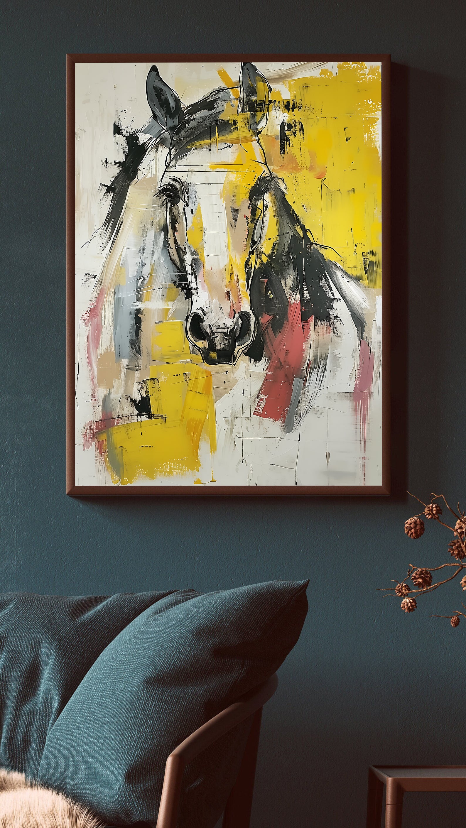 Leinwandbild - Pferdeportrait Abstrakt