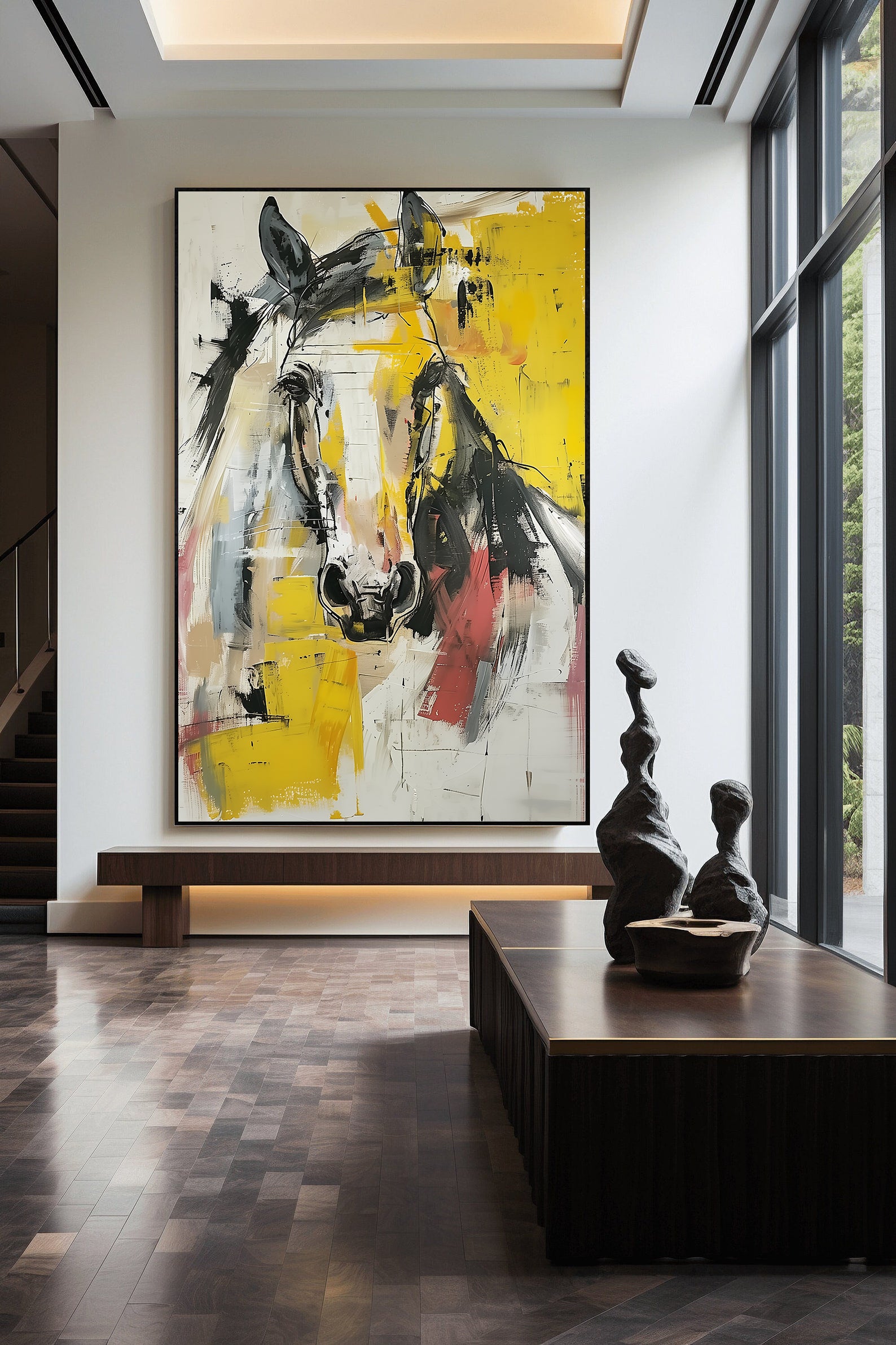 Leinwandbild - Pferdeportrait Abstrakt