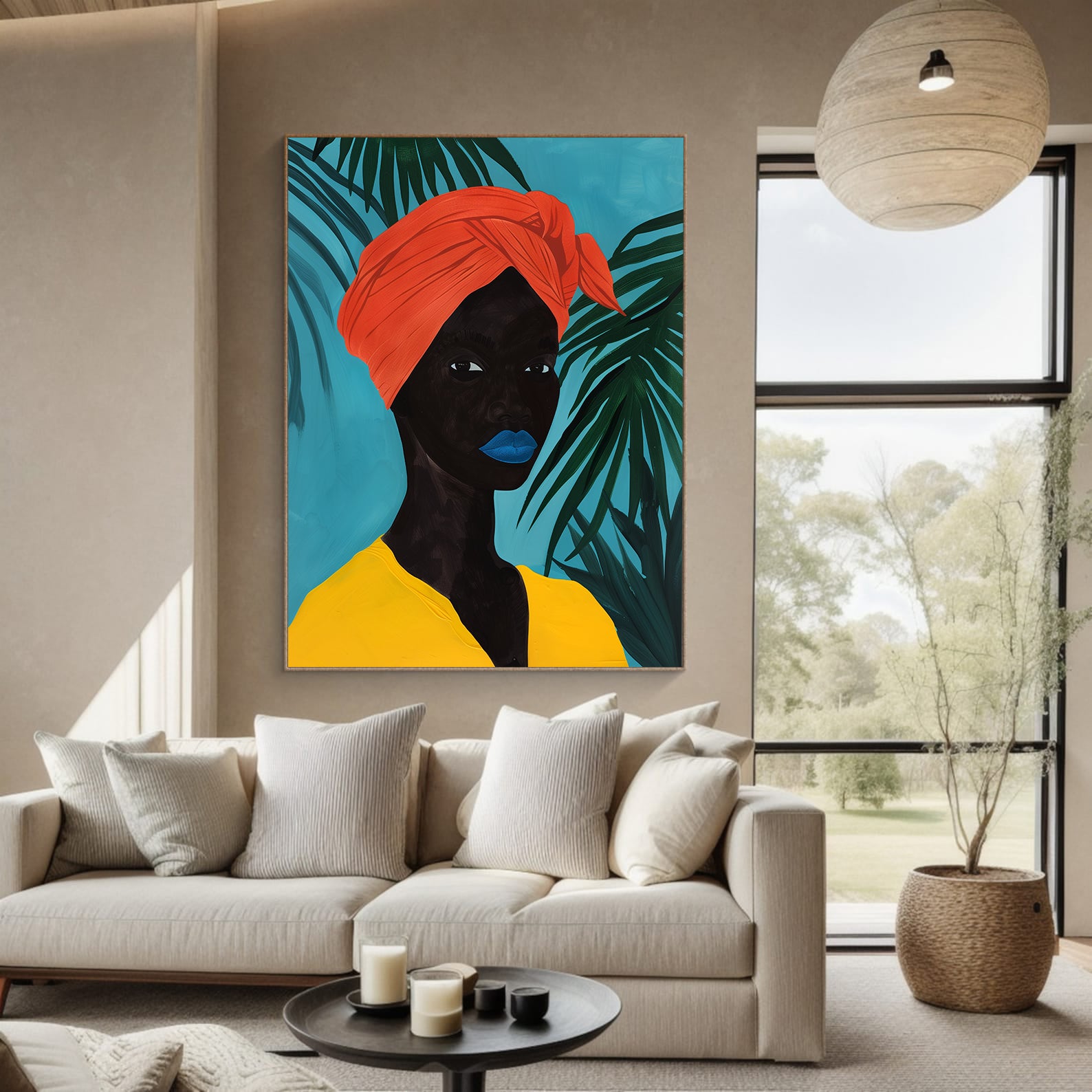 Leinwandbild - Brennende Kerze