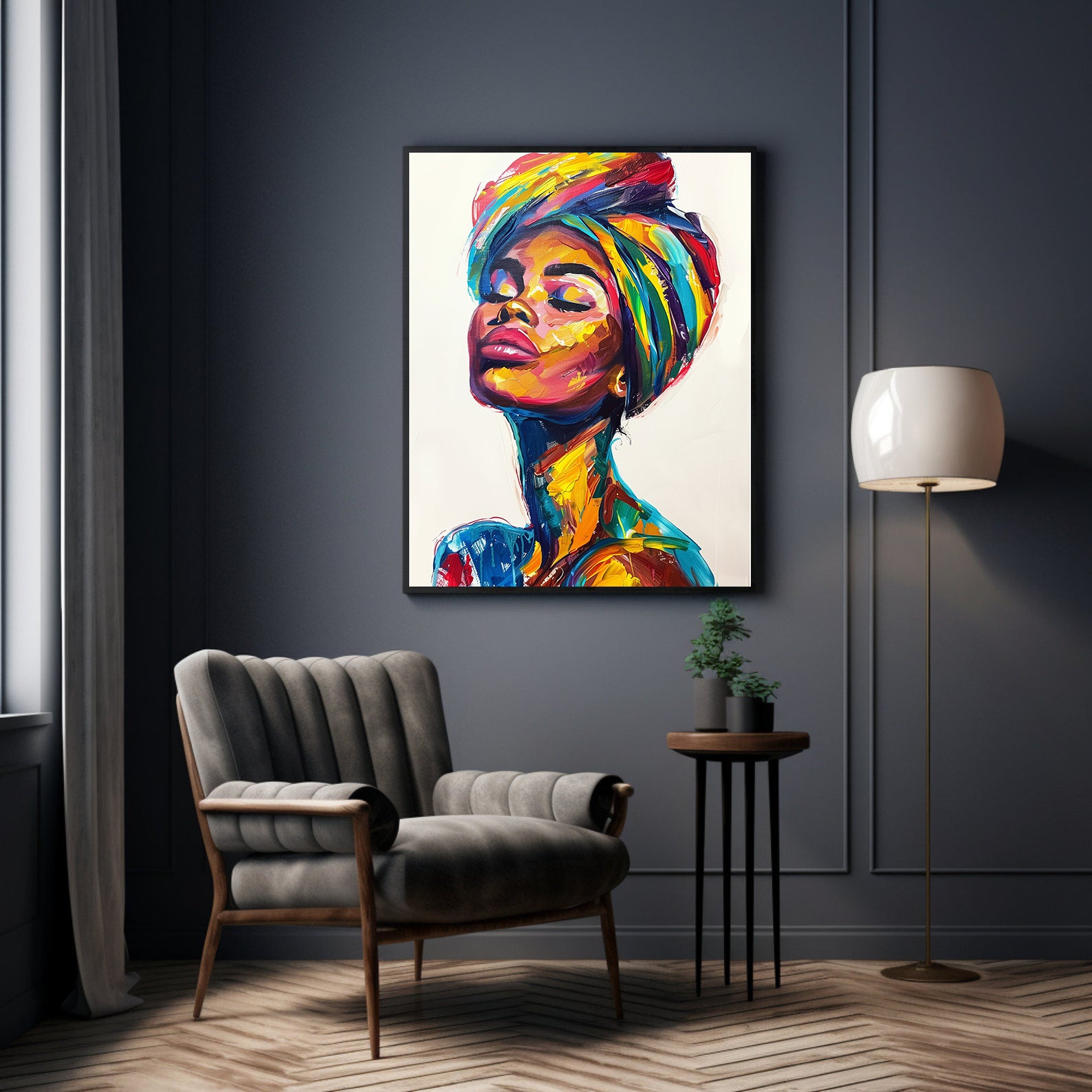 Leinwandbild - Brennende Kerze