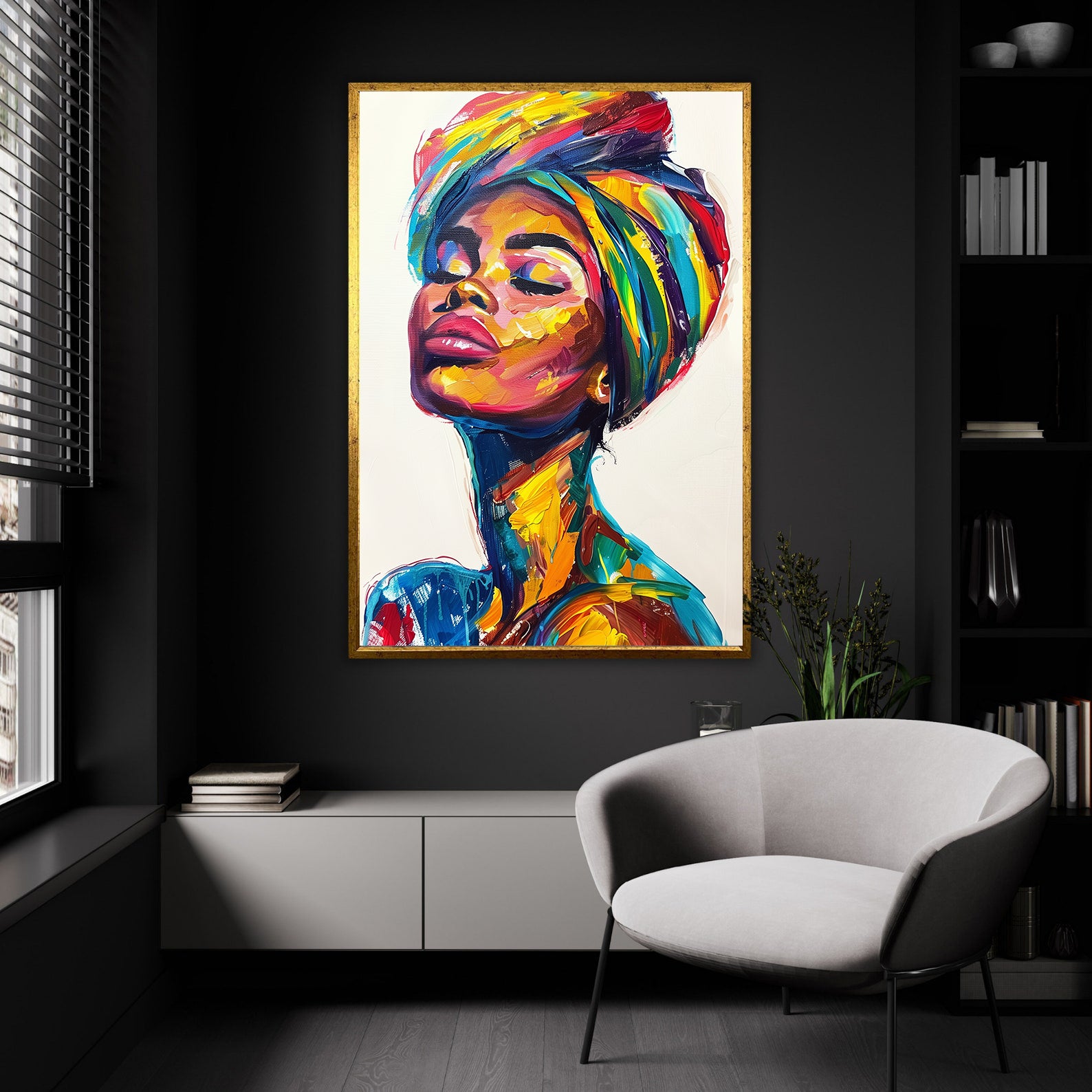 Leinwandbild - Brennende Kerze