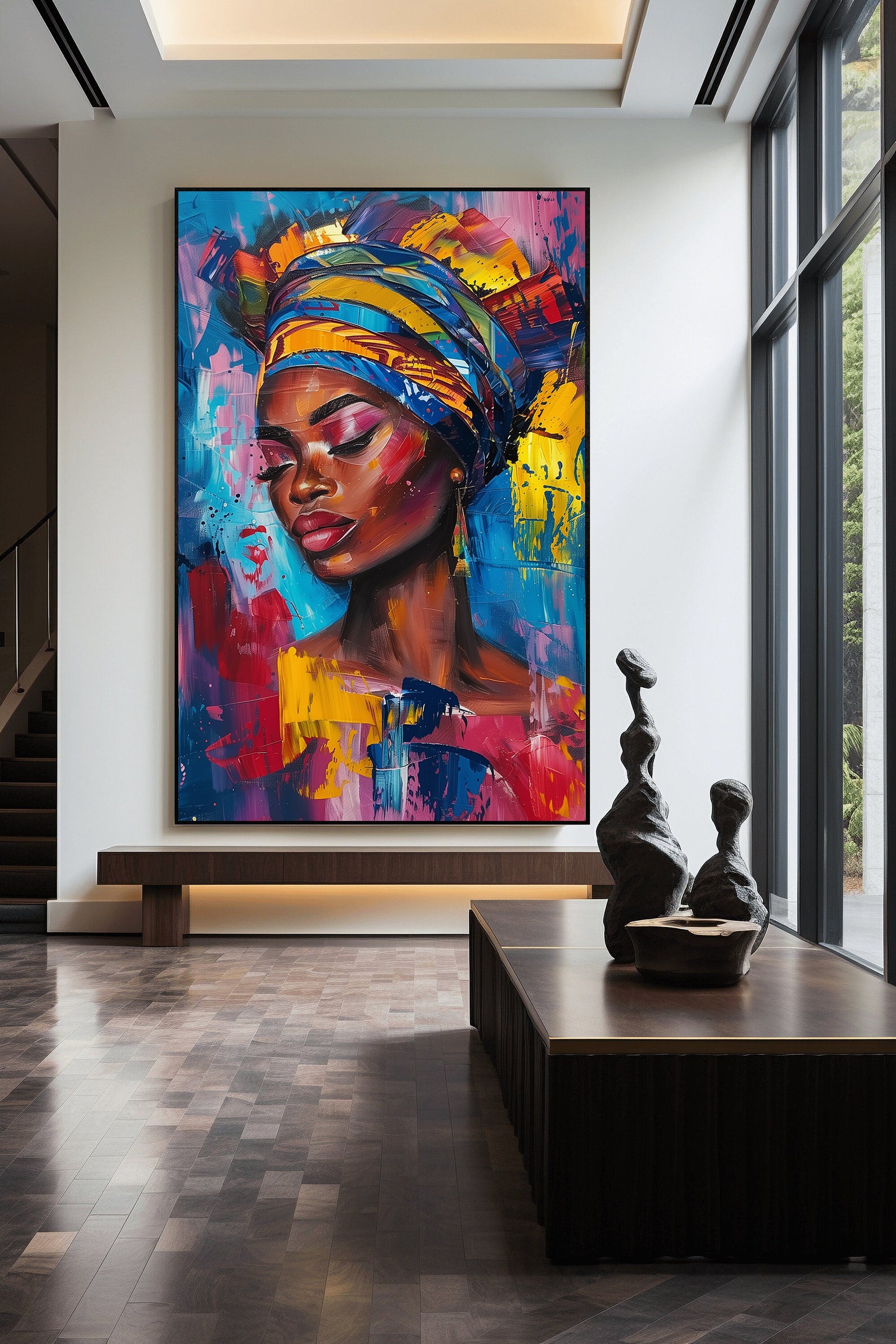 Tablou Canvas - Portret Femeie Africană