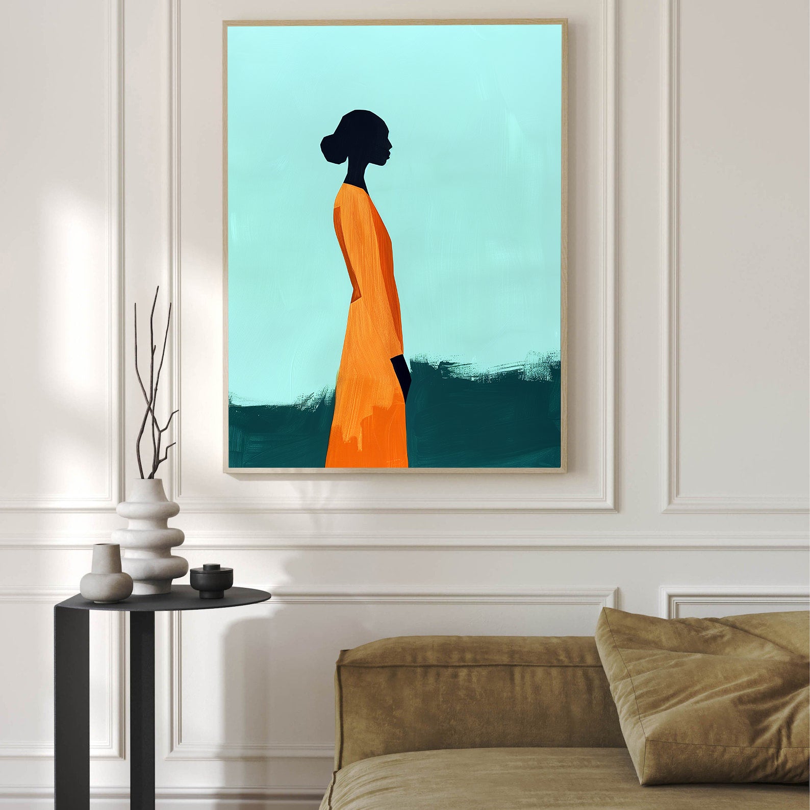 Peinture sur toile - Bougie allumée