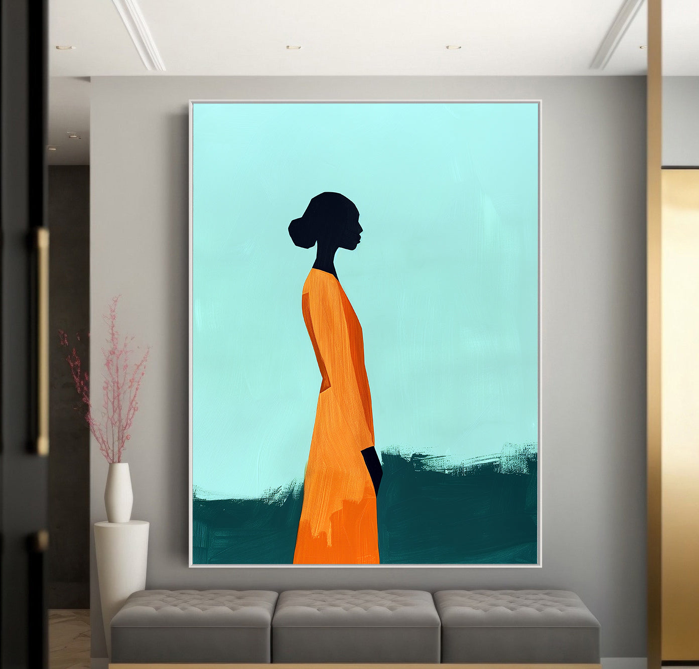 Peinture sur toile - Bougie allumée