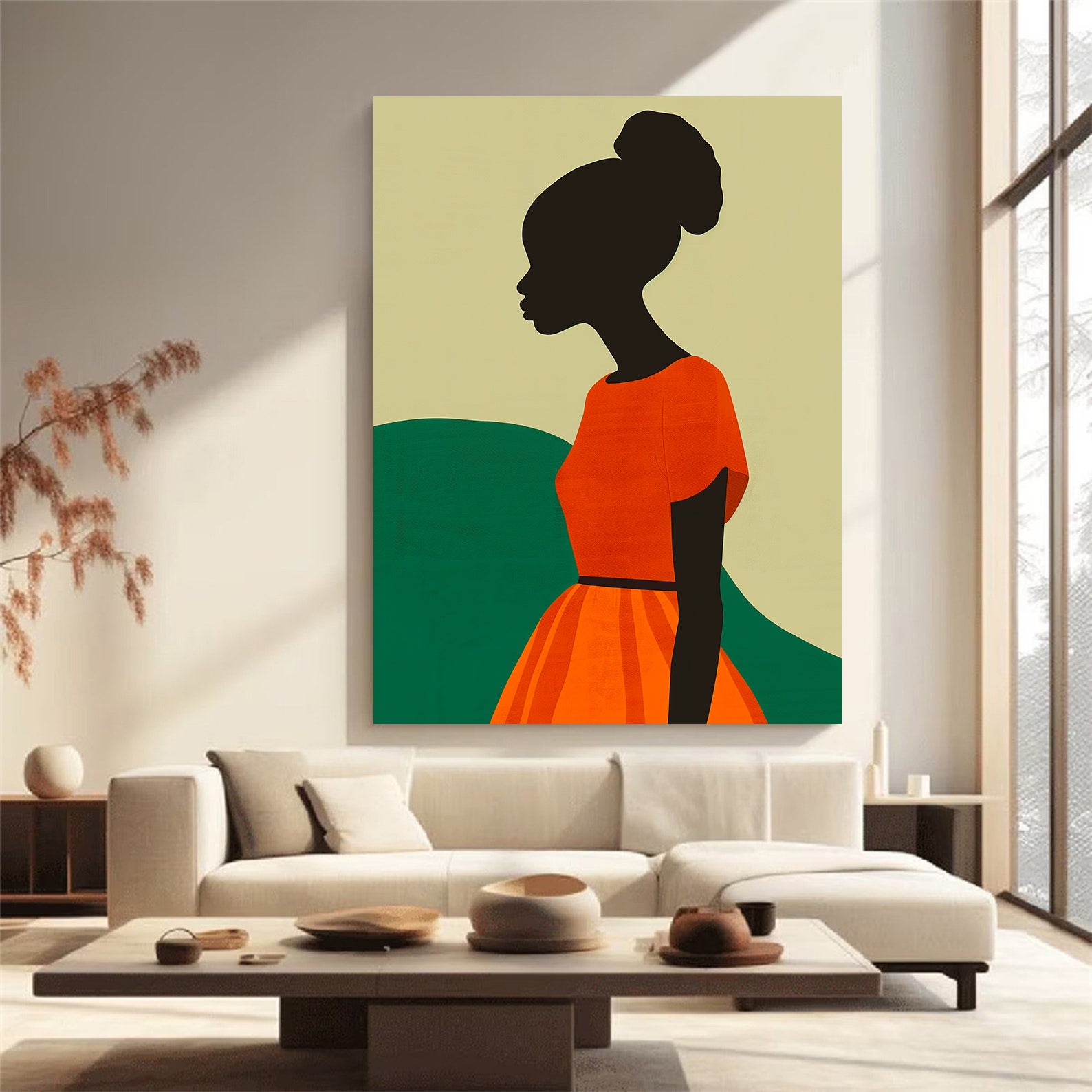 Leinwandbild - Brennende Kerze