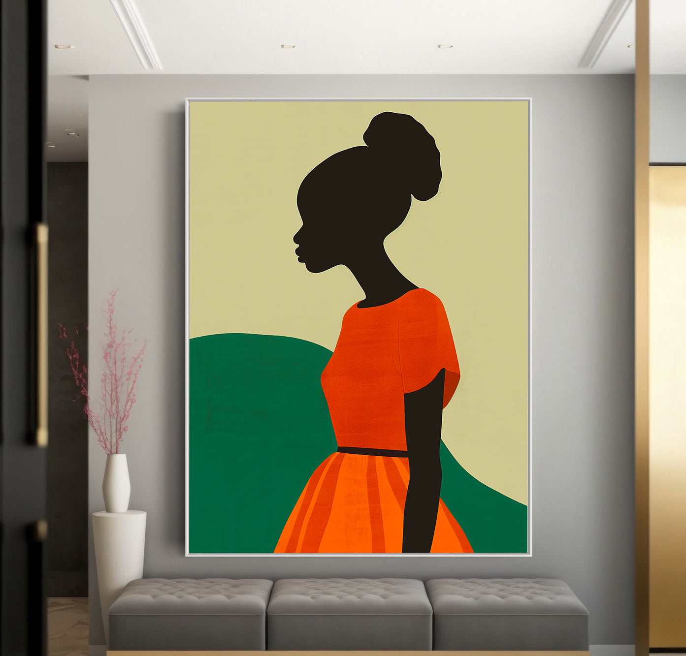 Leinwandbild - Brennende Kerze