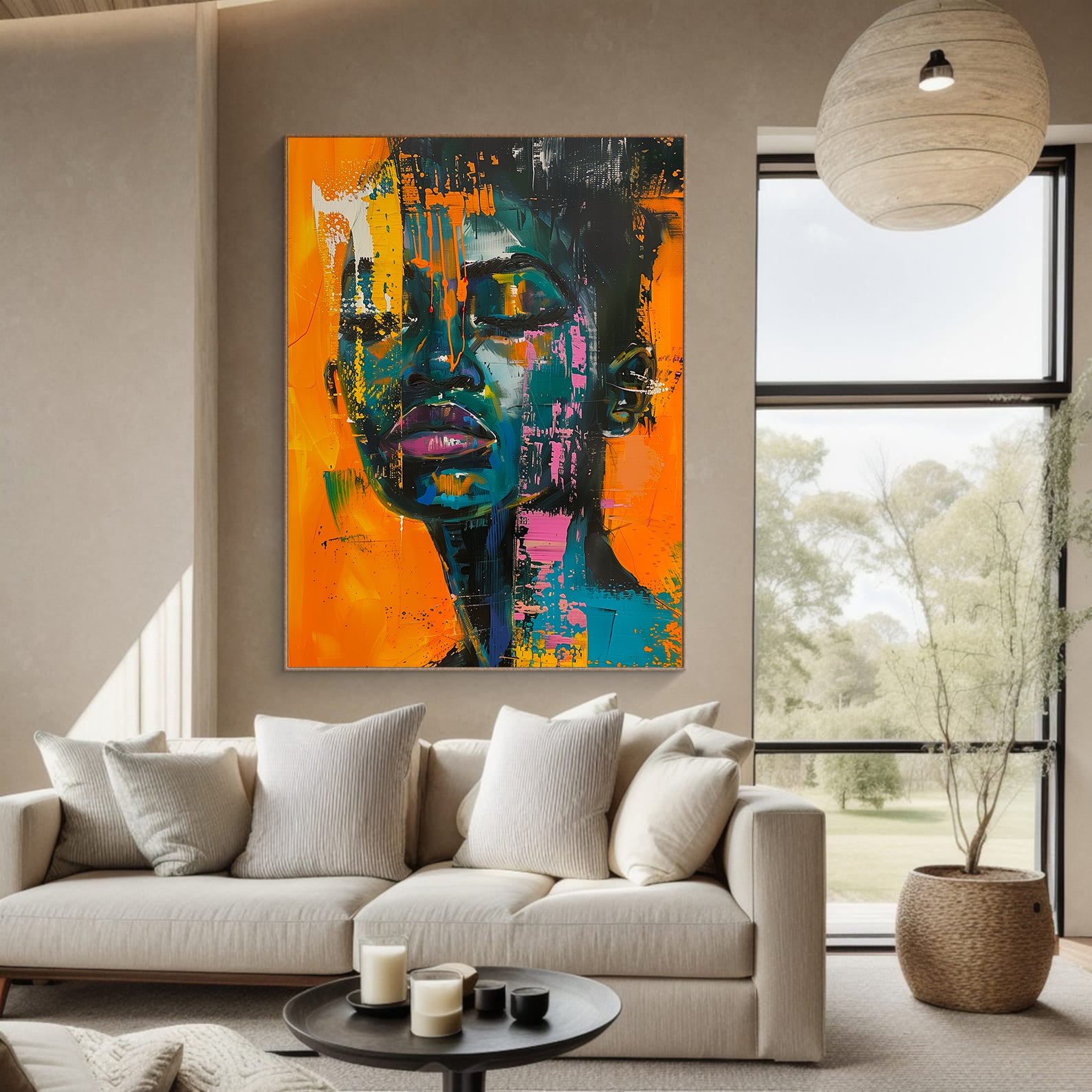 Leinwandbild - Brennende Kerze