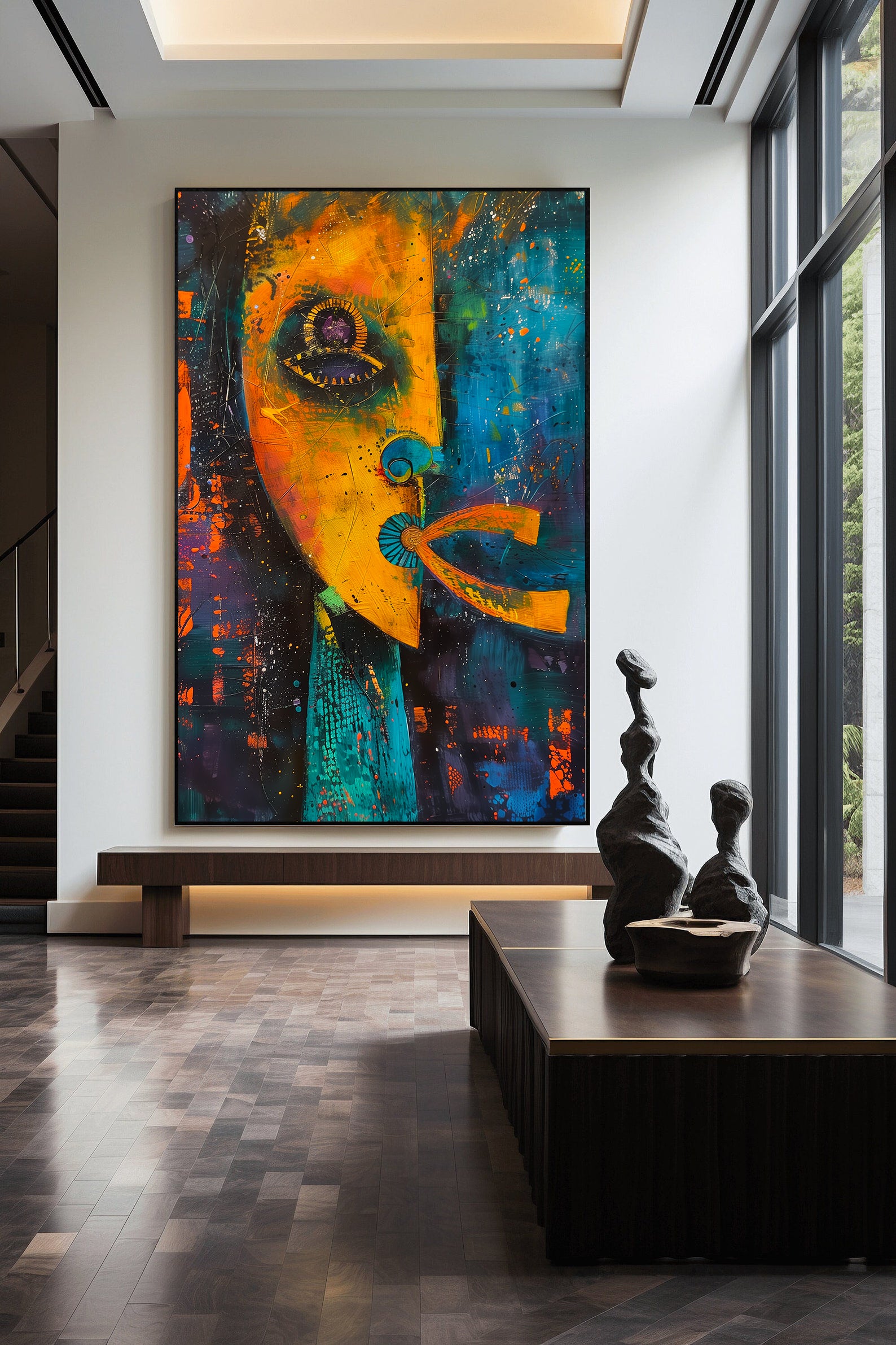 Leinwandbild - Brennende Kerze