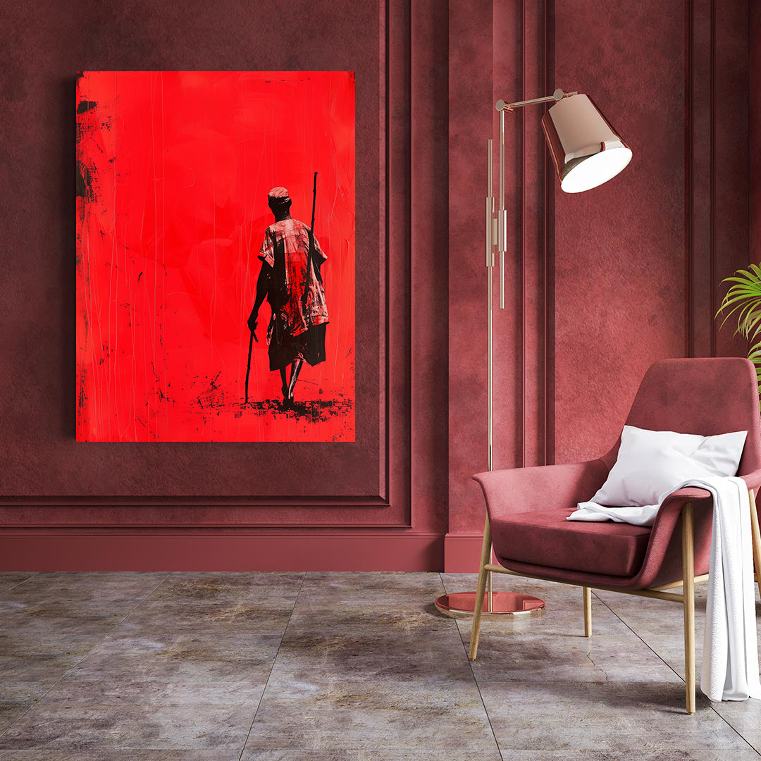 Peinture sur toile - Bougie allumée