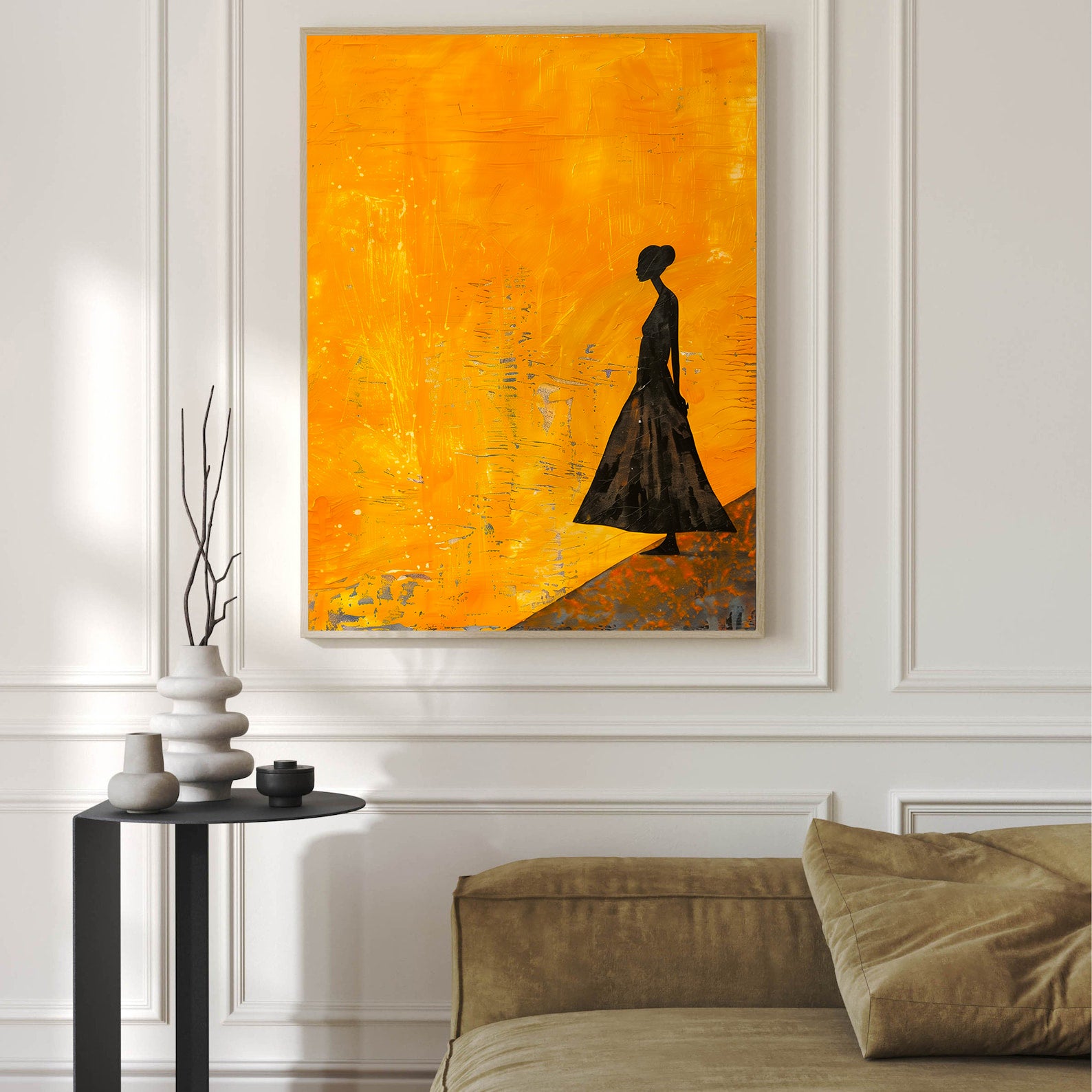 Leinwandbild - Brennende Kerze