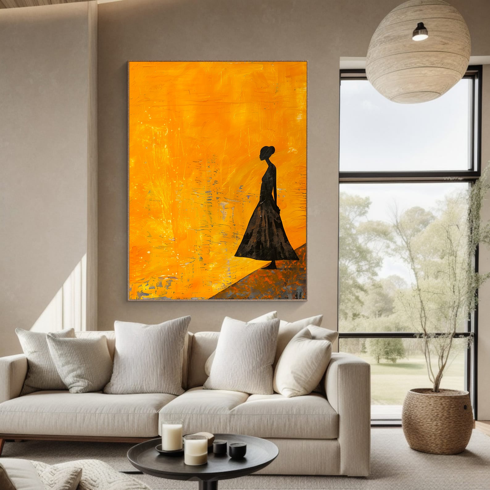 Leinwandbild - Brennende Kerze