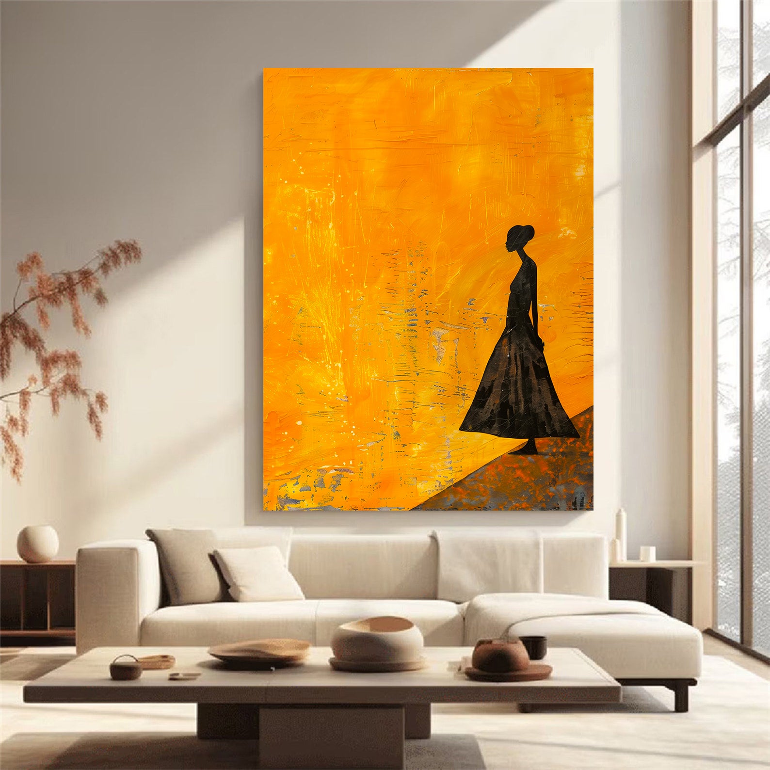 Leinwandbild - Brennende Kerze