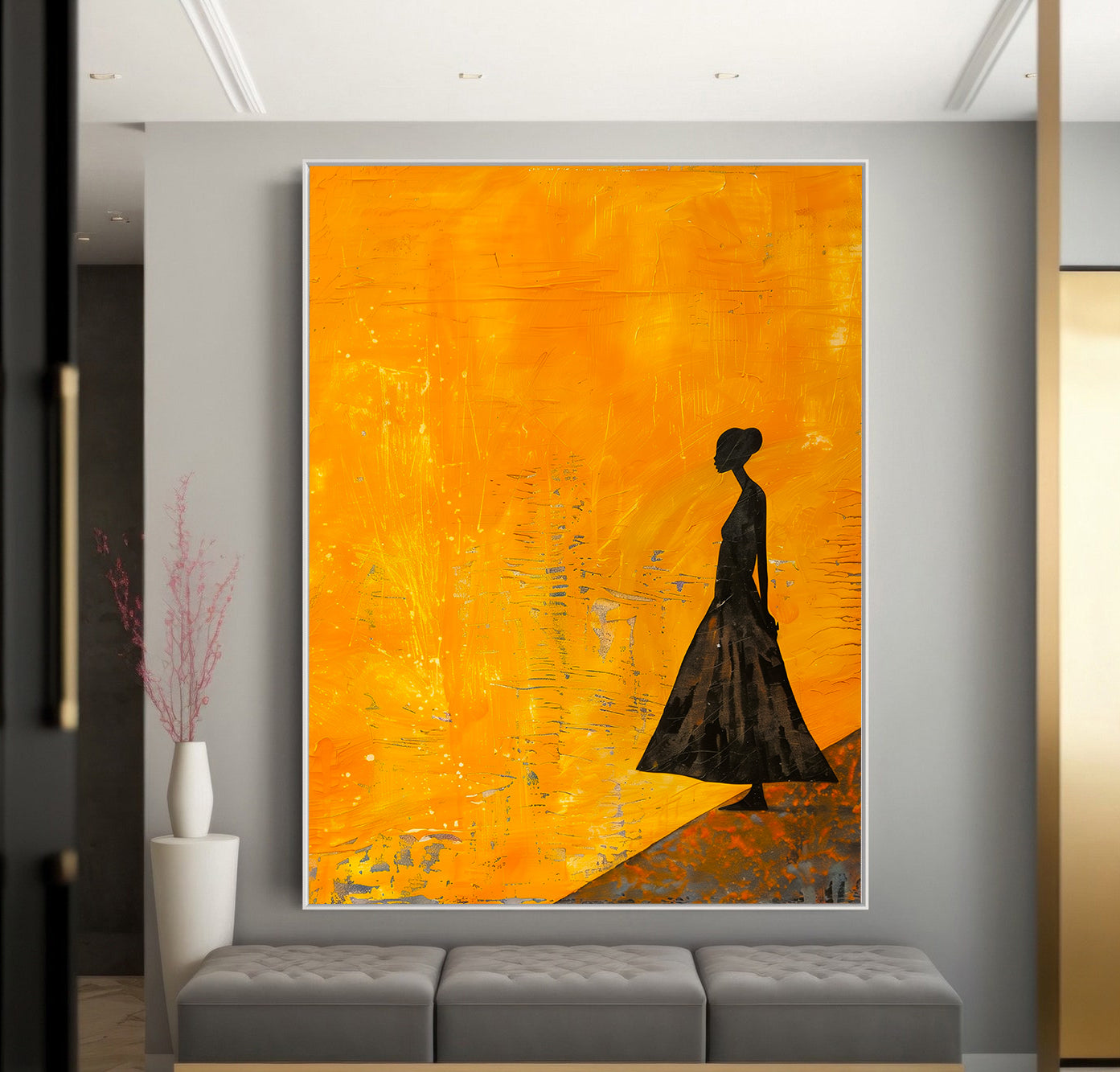 Leinwandbild - Brennende Kerze