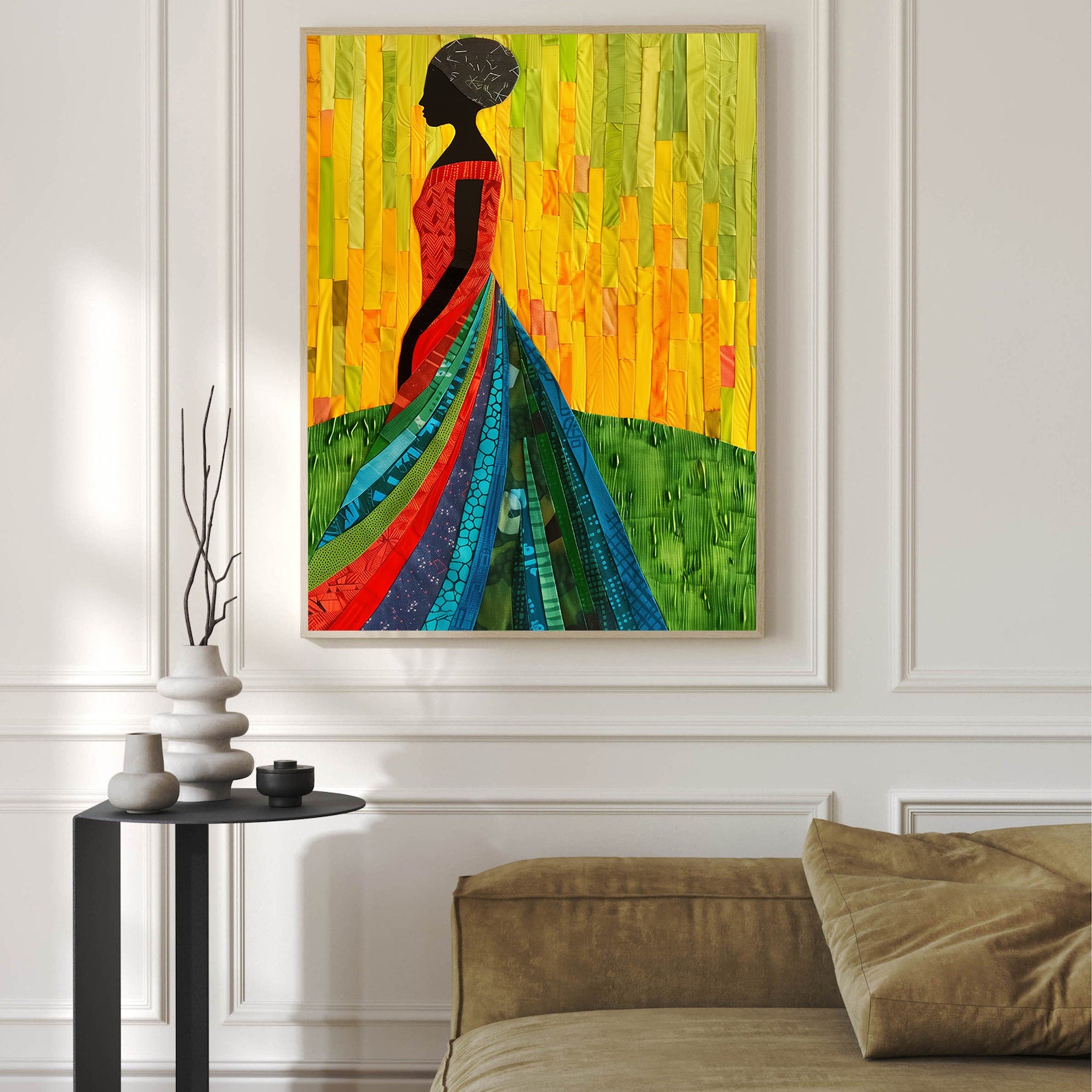 Leinwandbild - Brennende Kerze