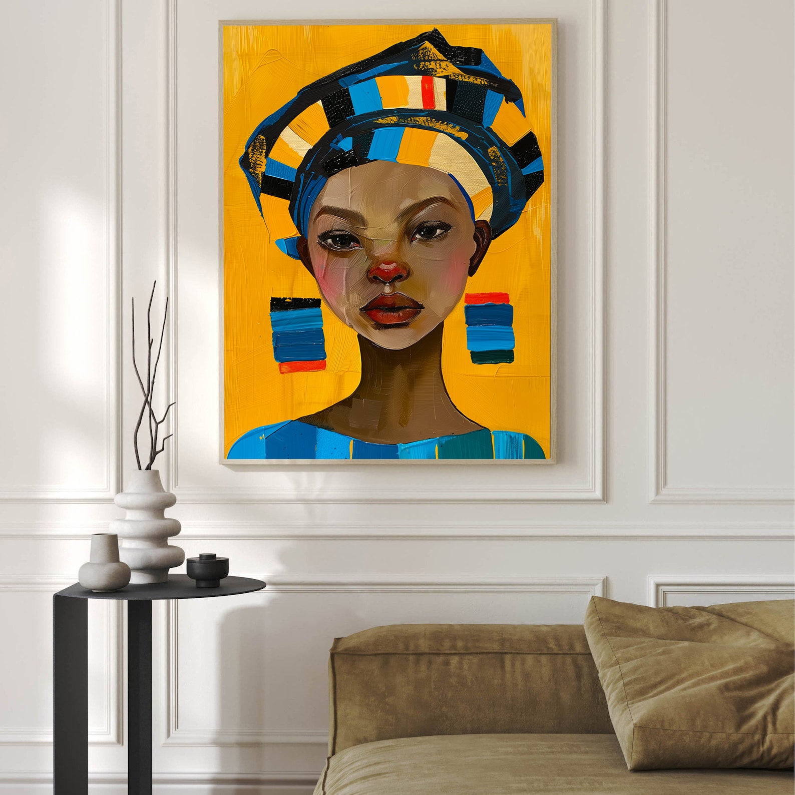 Leinwandbild - Brennende Kerze