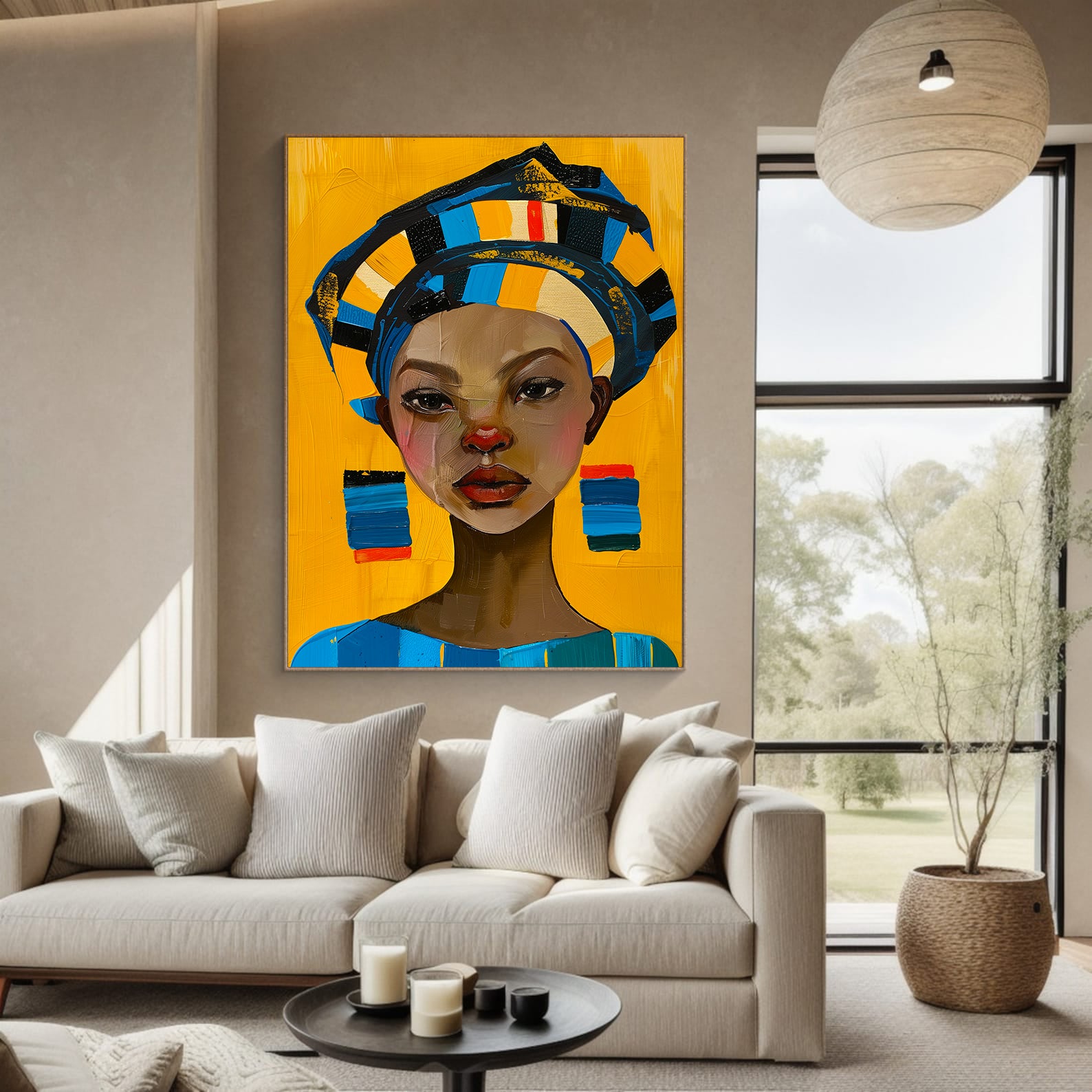 Leinwandbild - Brennende Kerze