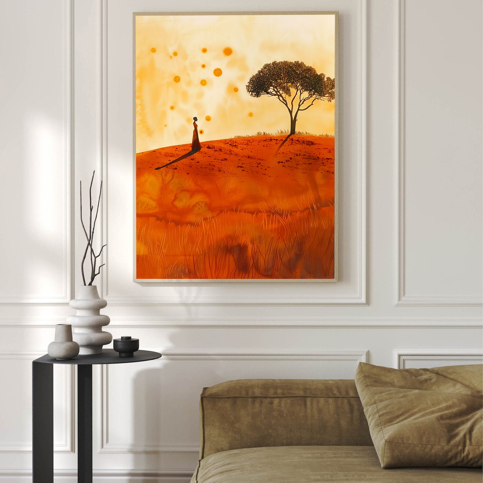 Leinwandbild - Brennende Kerze